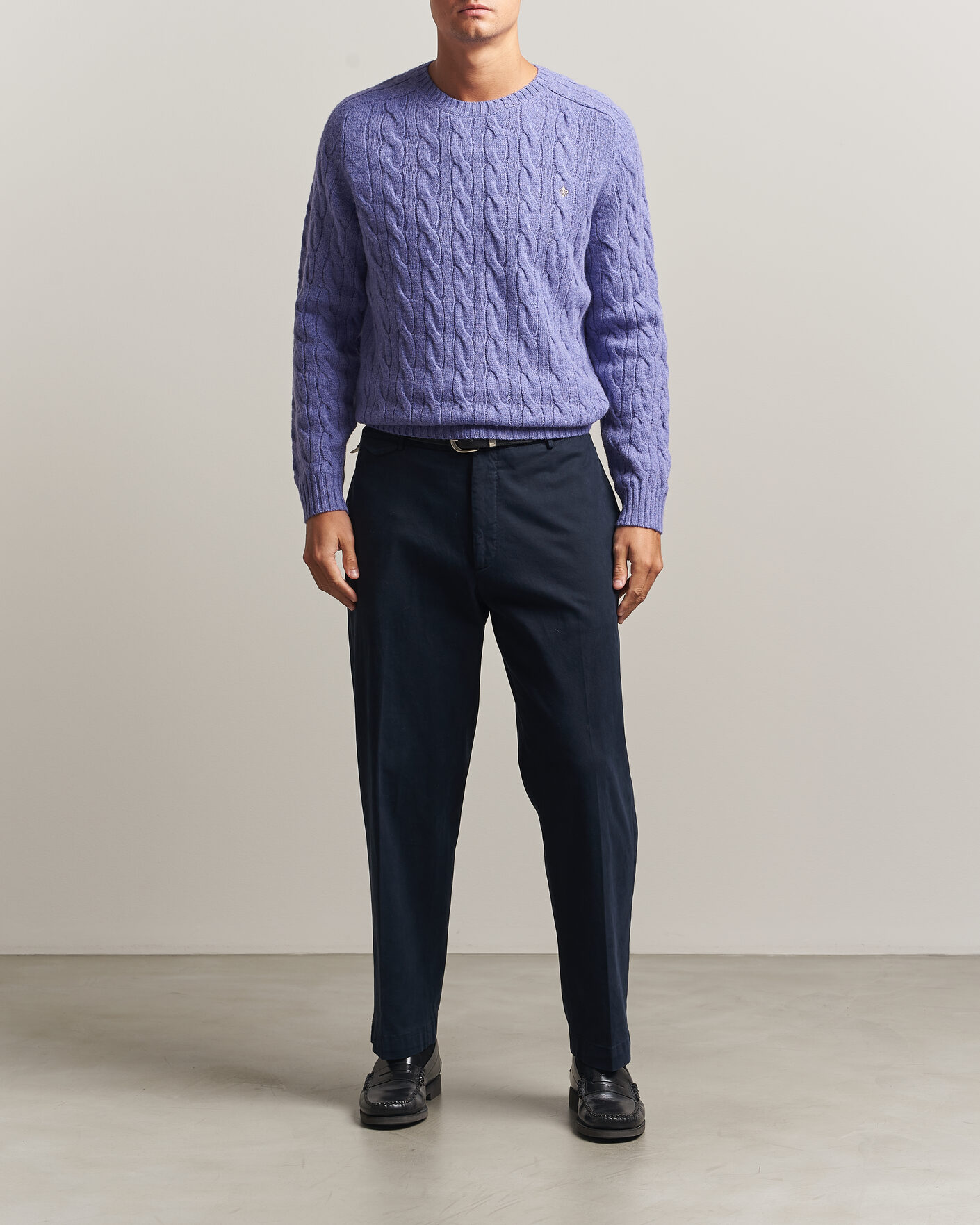 Herre | Gensere | Morris | Archard Cable Sweater Purple