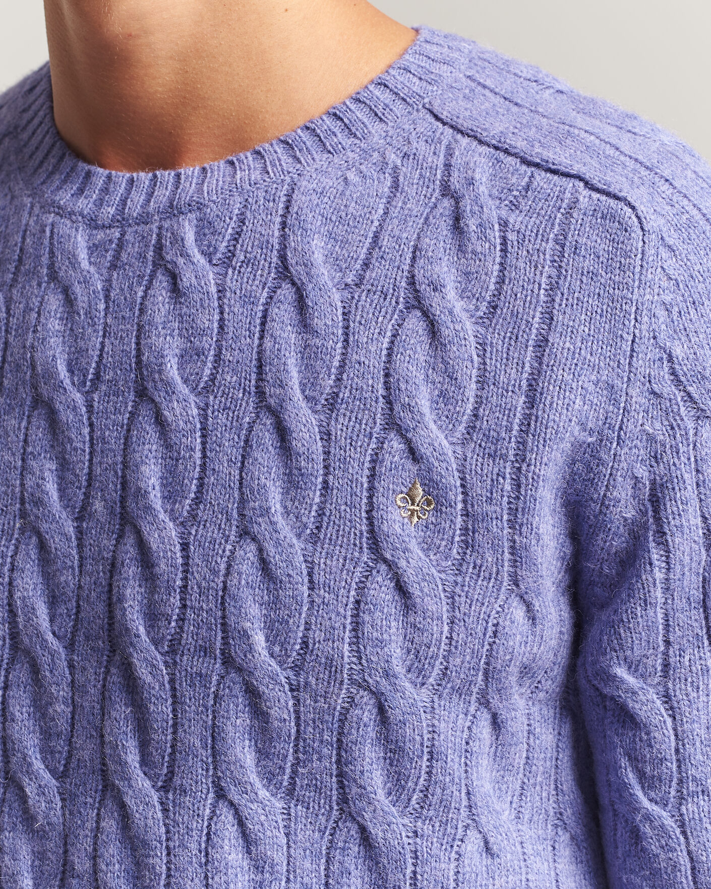 Herre | Gensere | Morris | Archard Cable Sweater Purple