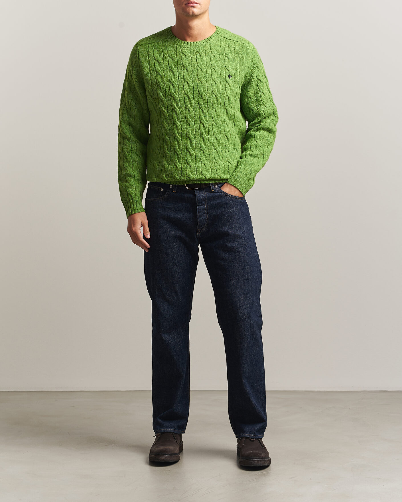 Herre | Gensere | Morris | Archard Cable Sweater Green