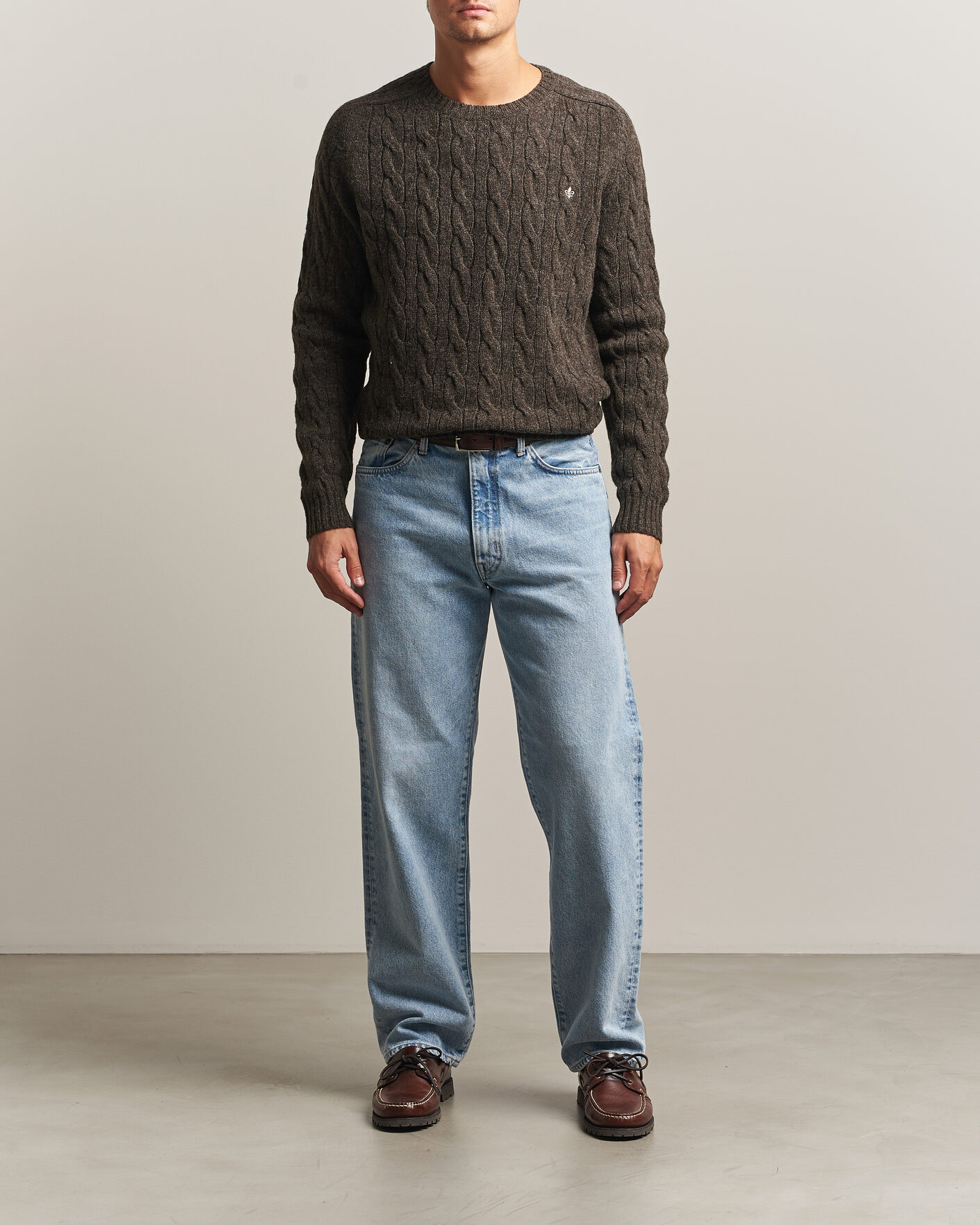 Herre | Gensere | Morris | Archard Cable Sweater Brown
