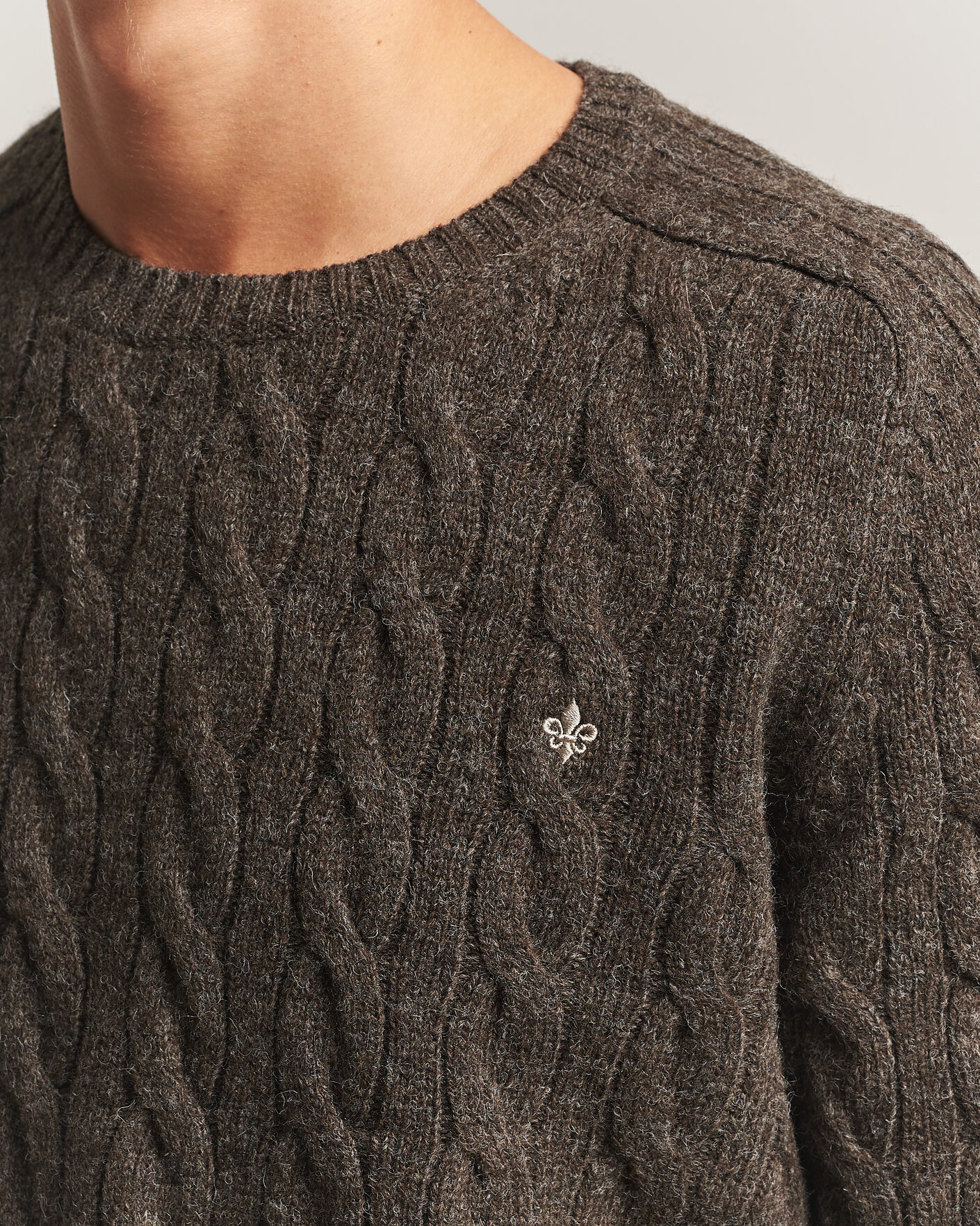 Herre | Gensere | Morris | Archard Cable Sweater Brown