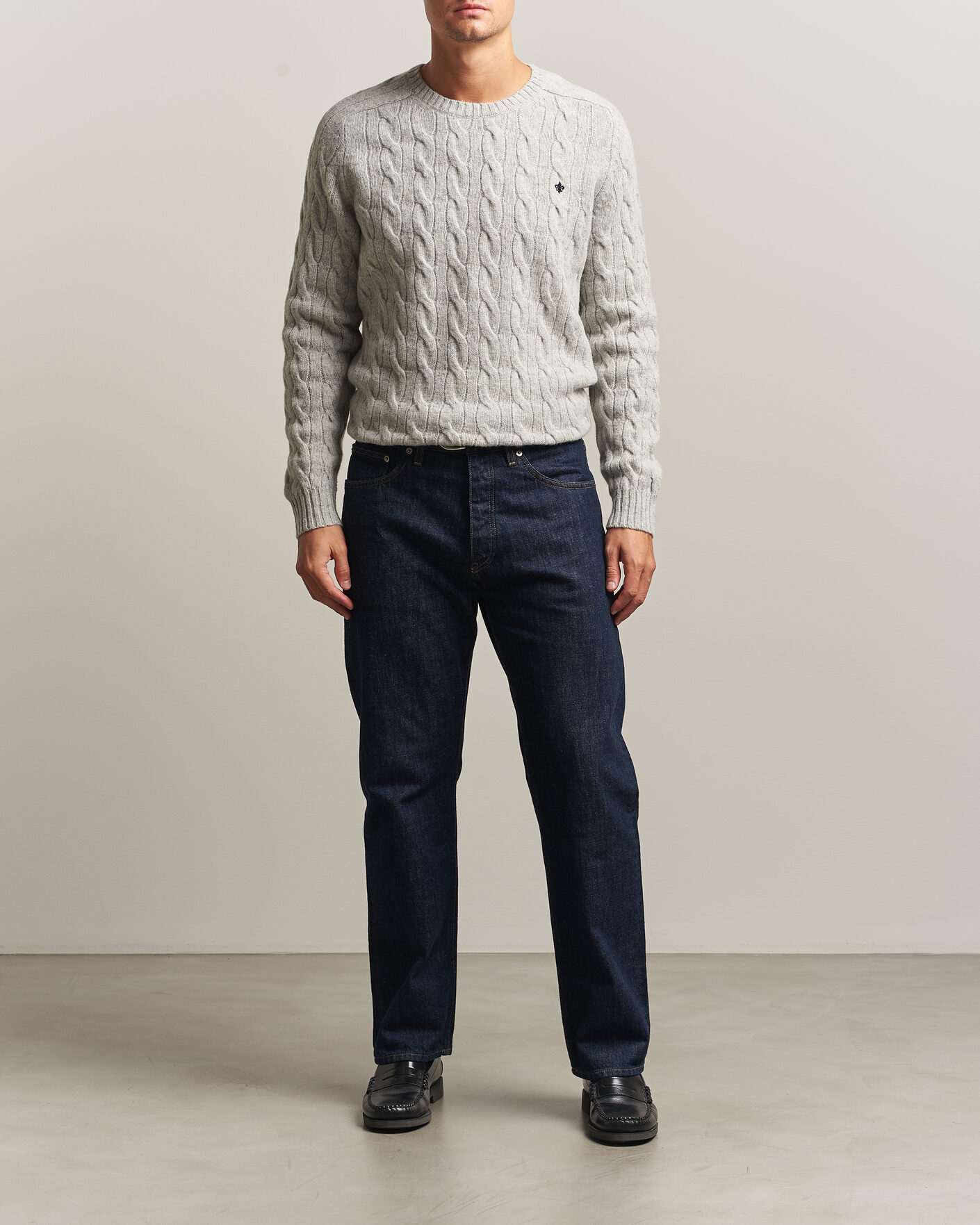 Herre | Gensere | Morris | Archard Cable Sweater Grey