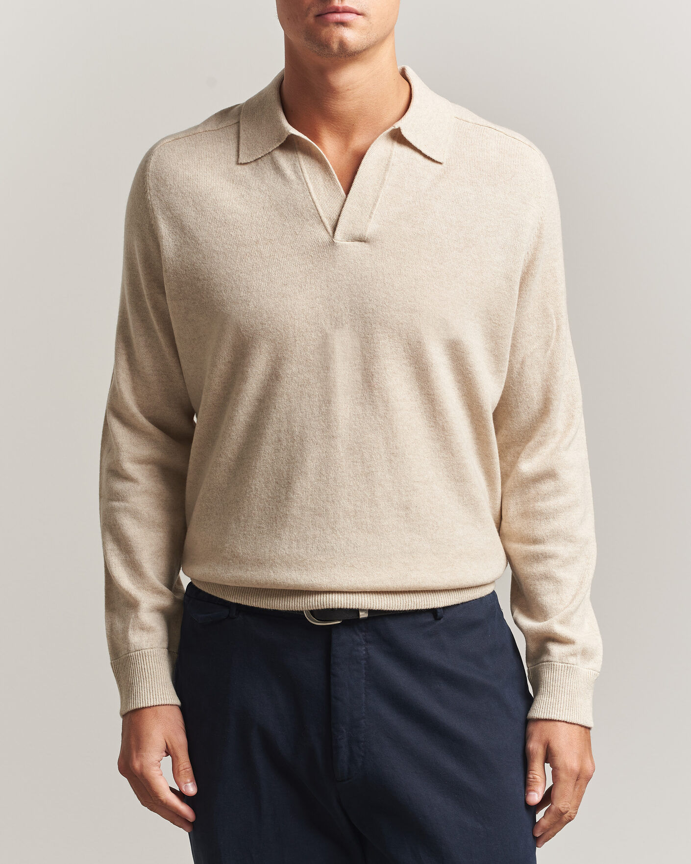 Herre | Gensere | Morris | Wilfred Cashmere Resort Polo Off White