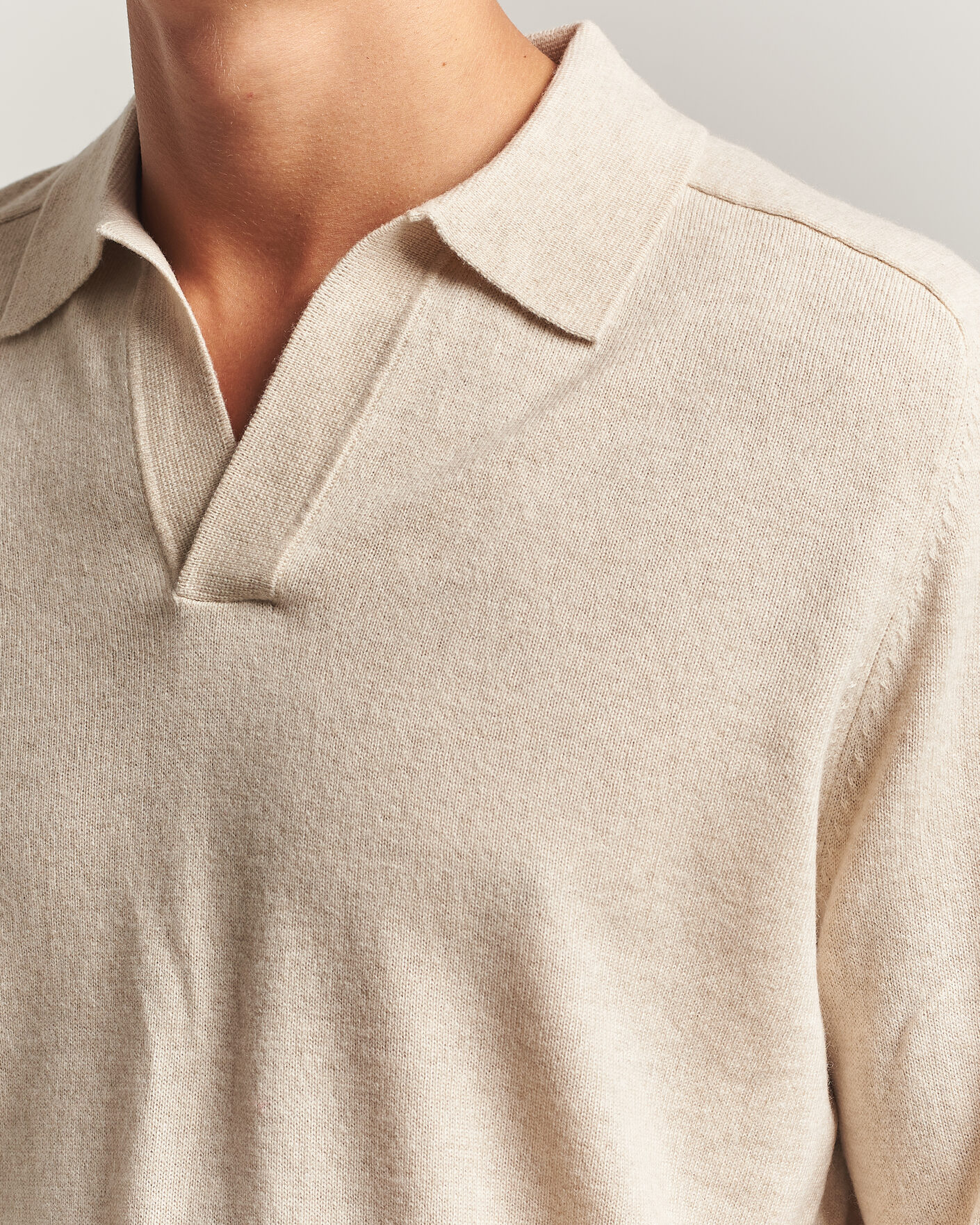 Herre | Gensere | Morris | Wilfred Cashmere Resort Polo Off White