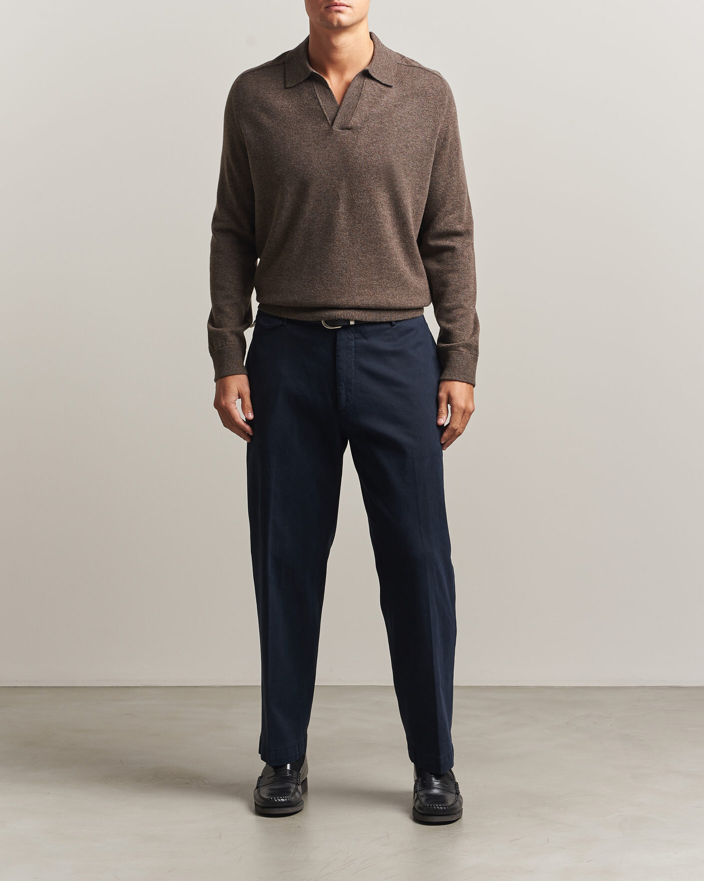 Herre | Gensere | Morris | Wilfred Cashmere Resort Polo Brown