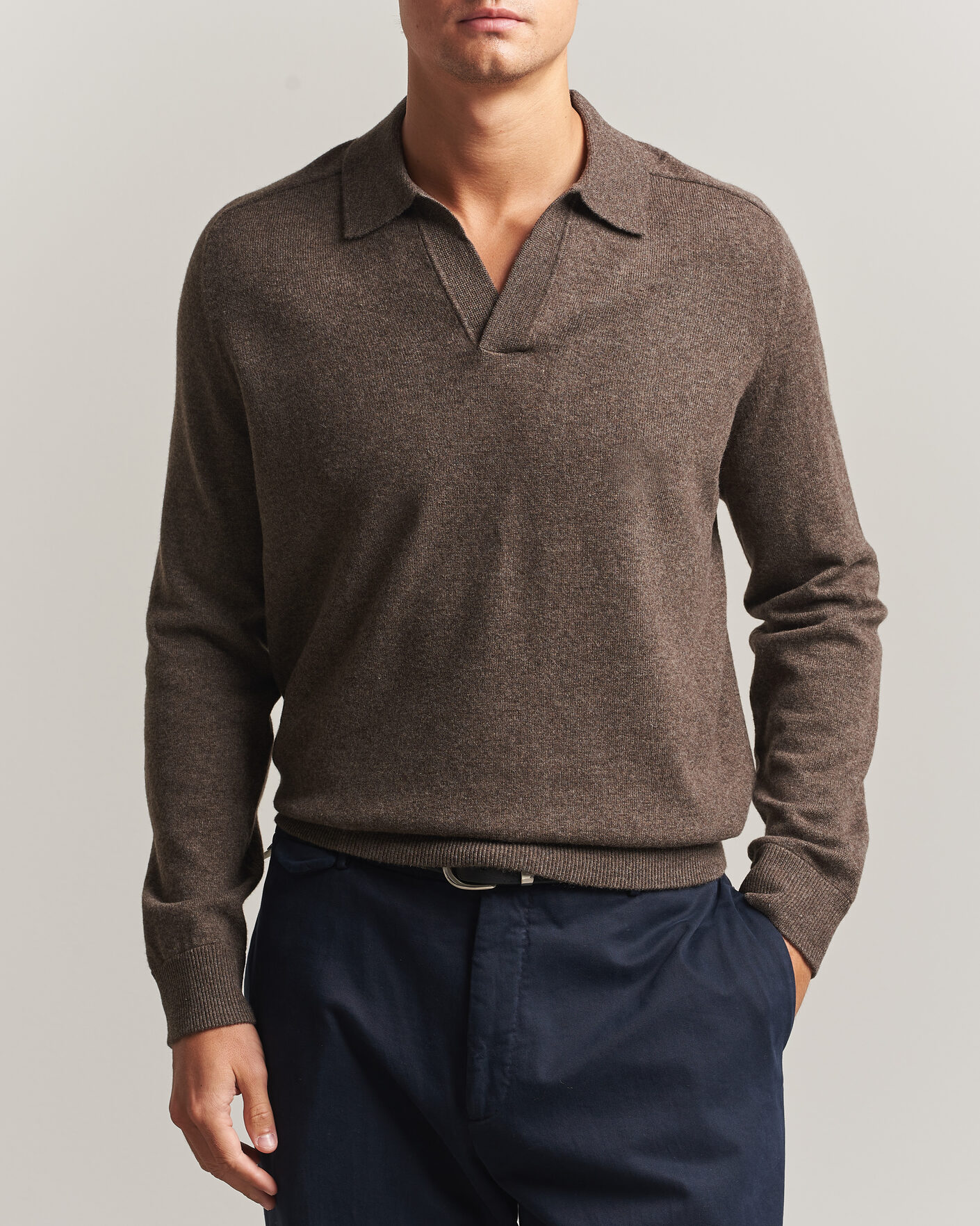 Herre | Gensere | Morris | Wilfred Cashmere Resort Polo Brown