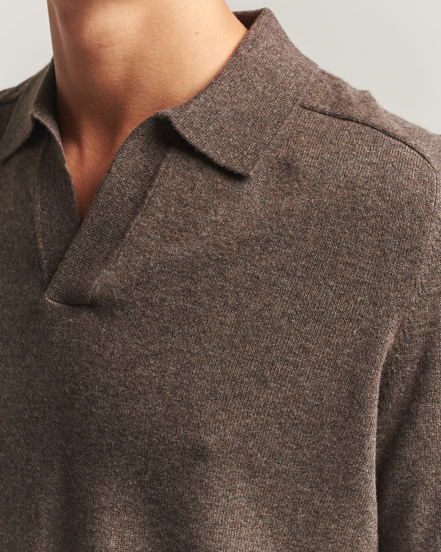 Herre | Gensere | Morris | Wilfred Cashmere Resort Polo Brown