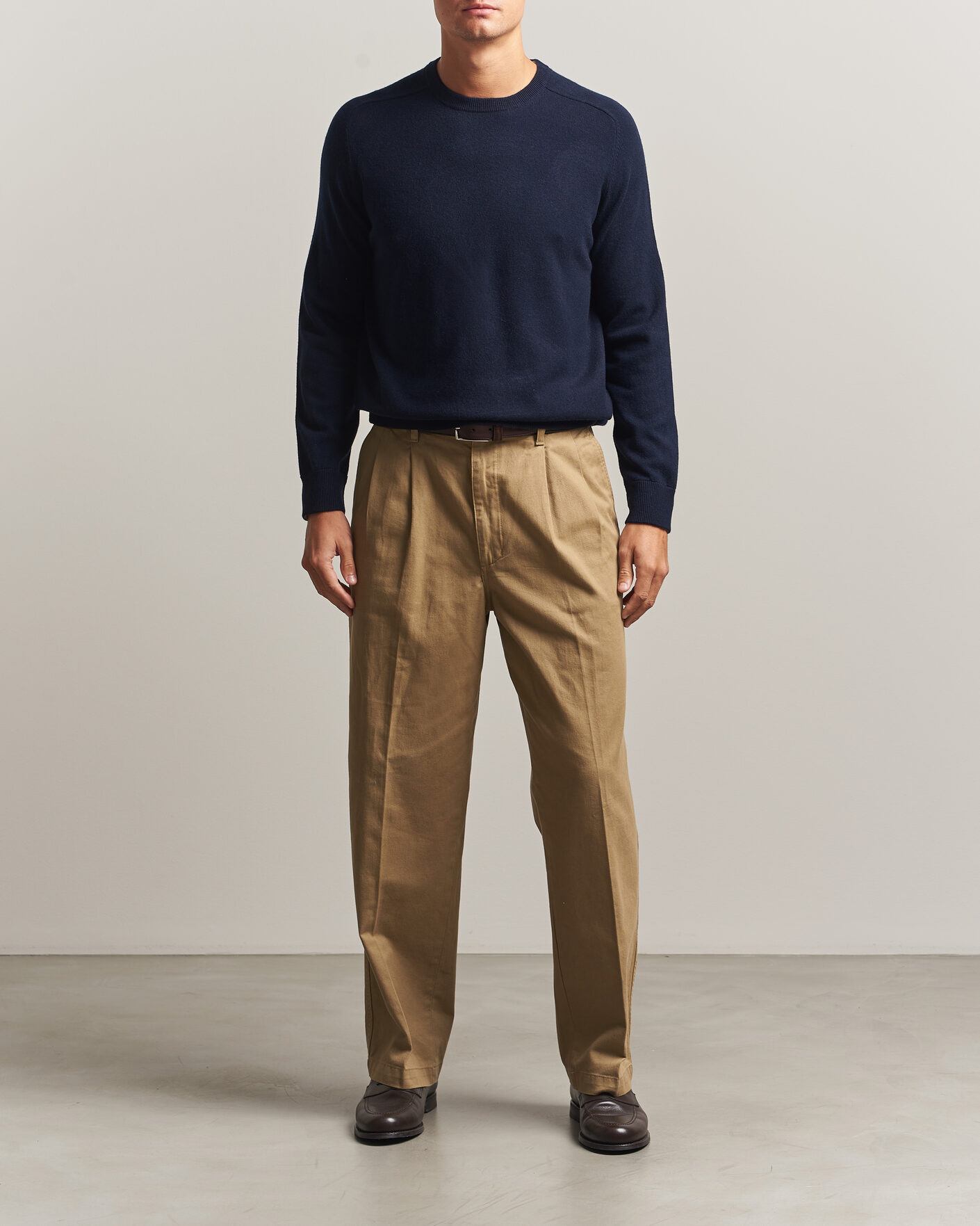 Herre | Gensere | Morris | Wilfred Cashmere O-Neck Navy
