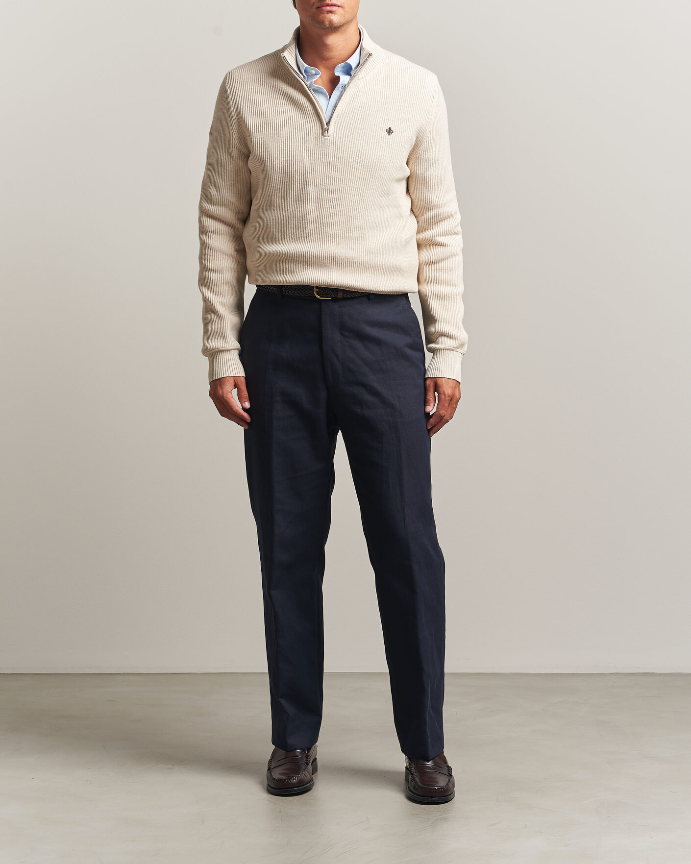 Herre | Gensere | Morris | Colin Half Zip Khaki
