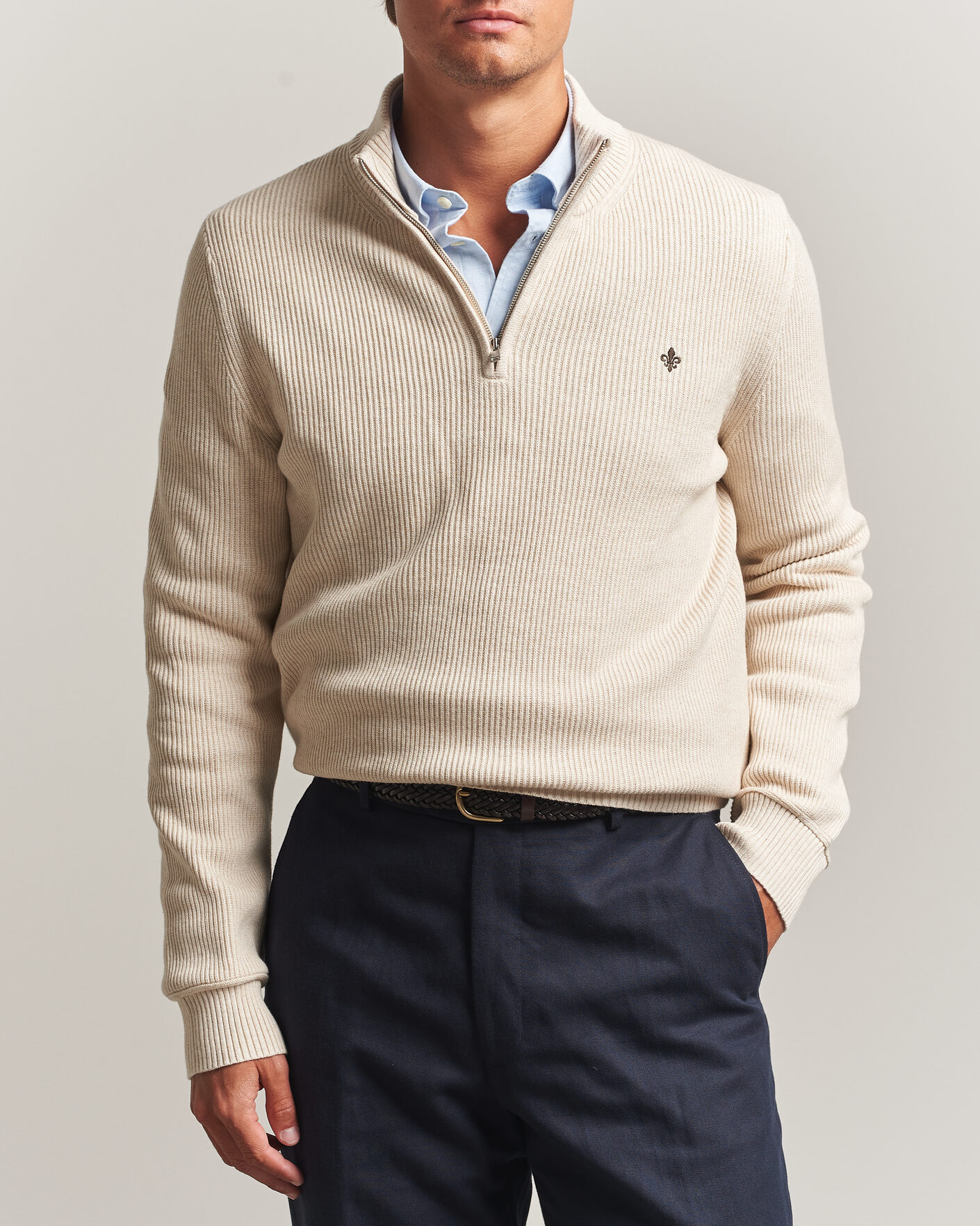 Herre | Gensere | Morris | Colin Half Zip Khaki