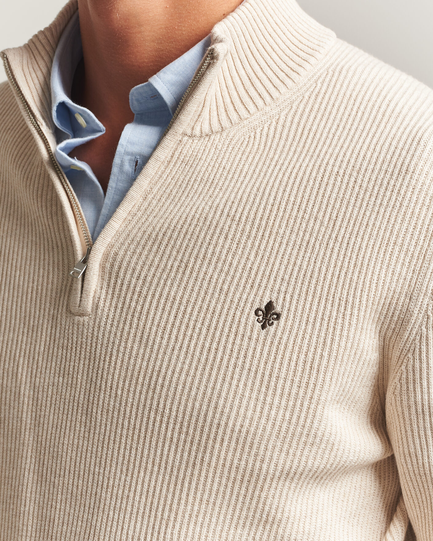 Herre | Gensere | Morris | Colin Half Zip Khaki