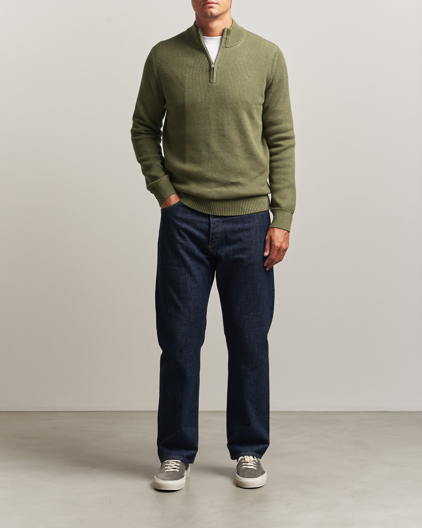Herre | Gensere | Morris | Colin Half Zip Olive