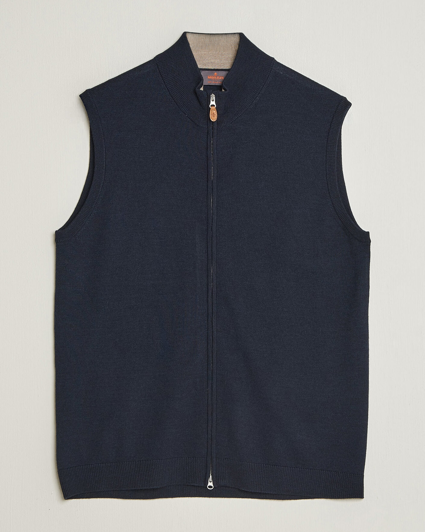 Herre | Gensere | Morris | Merino Zip Vest Navy