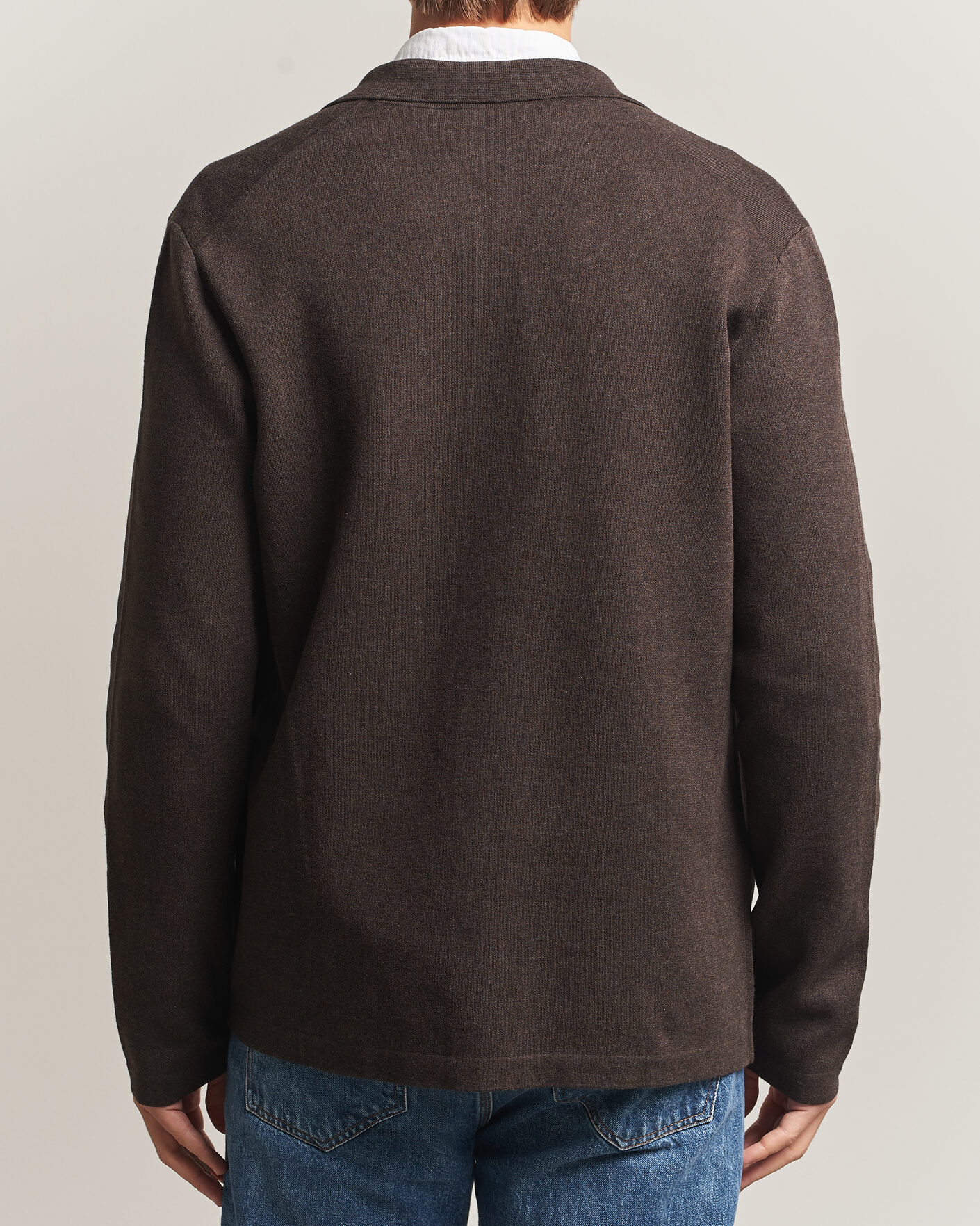 Herre | Gensere | Morris | Dudley Knitted Overshirt Brown