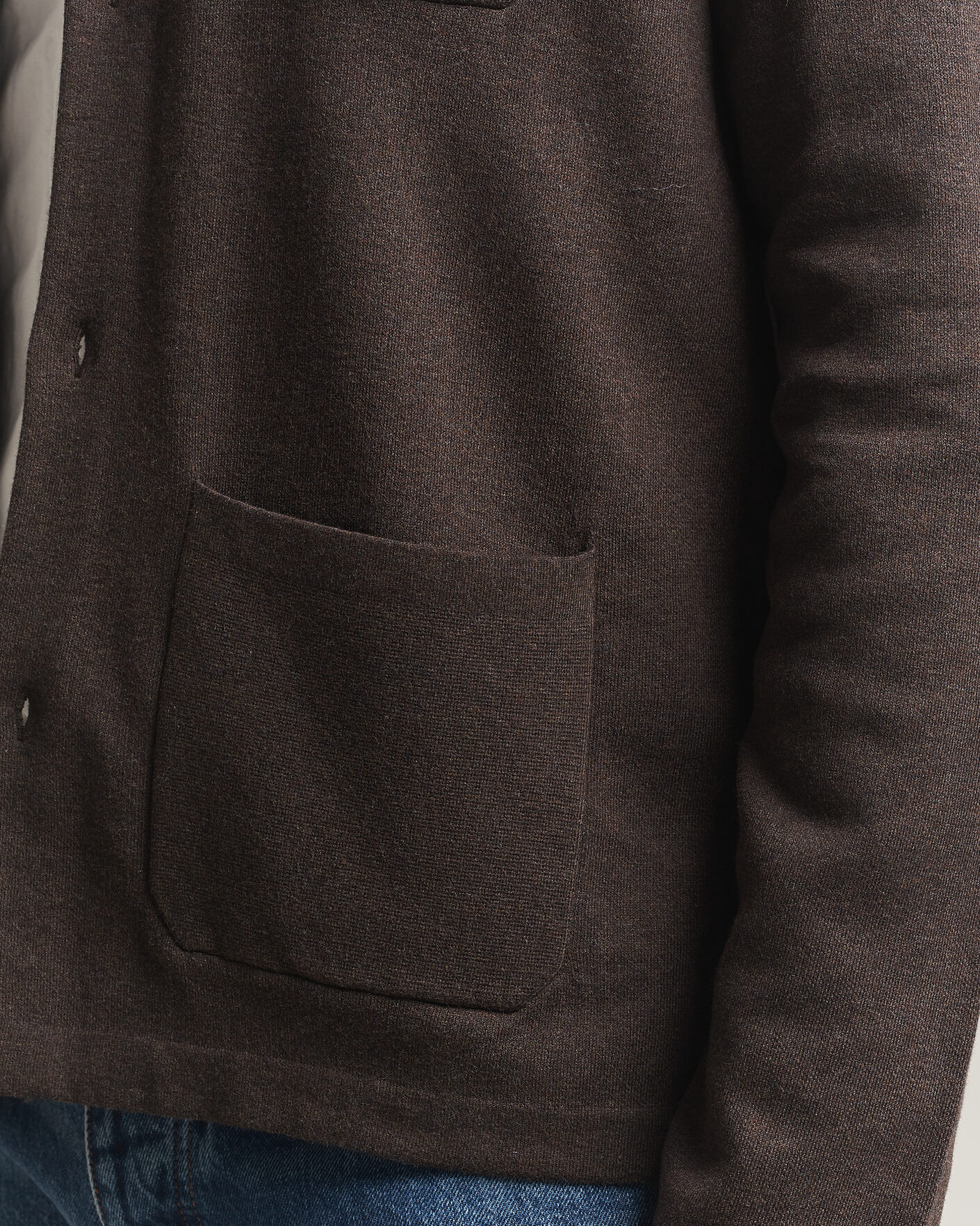 Herre | Gensere | Morris | Dudley Knitted Overshirt Brown