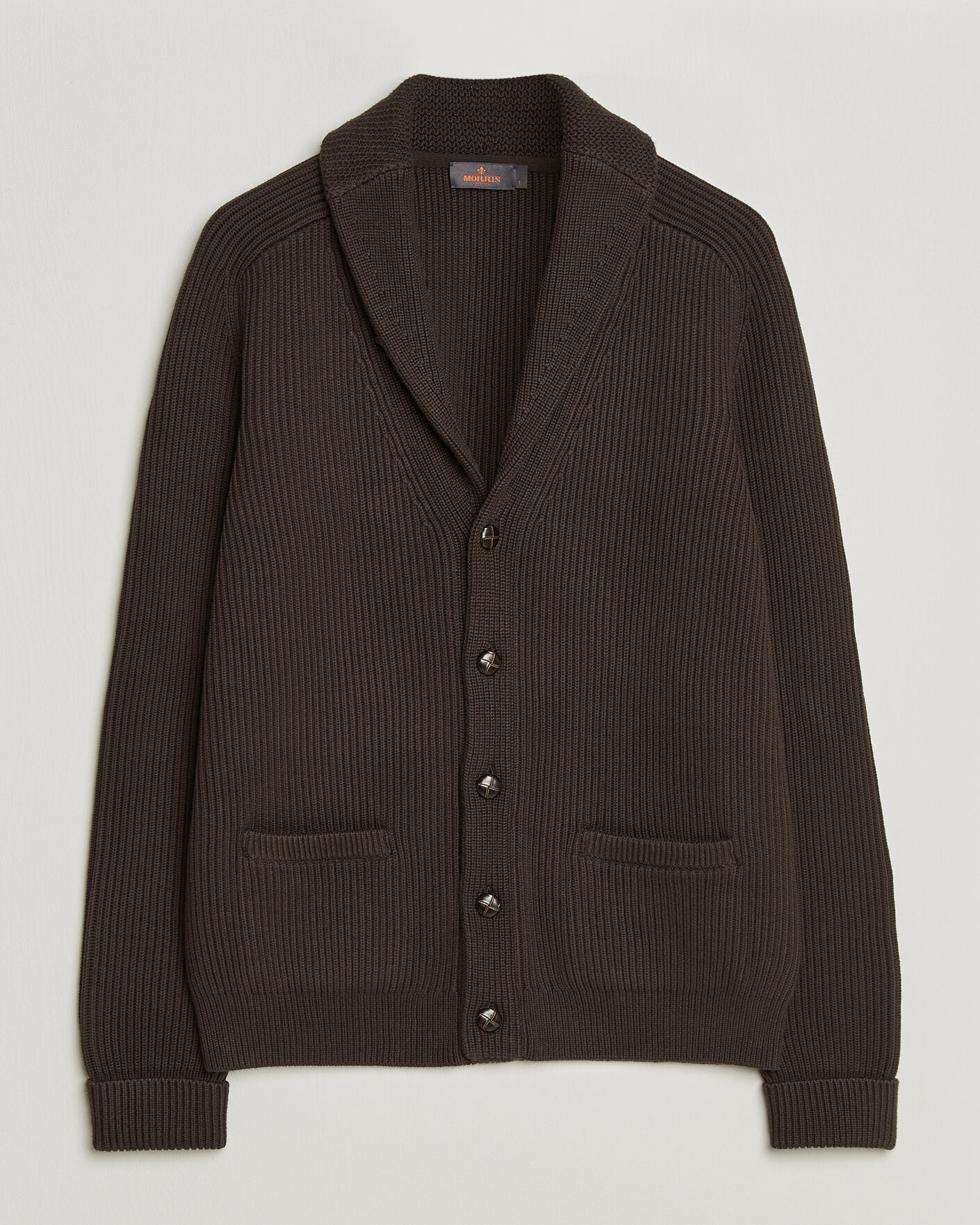Herre | Gensere | Morris | Brayden Shawl Cardigan Brown