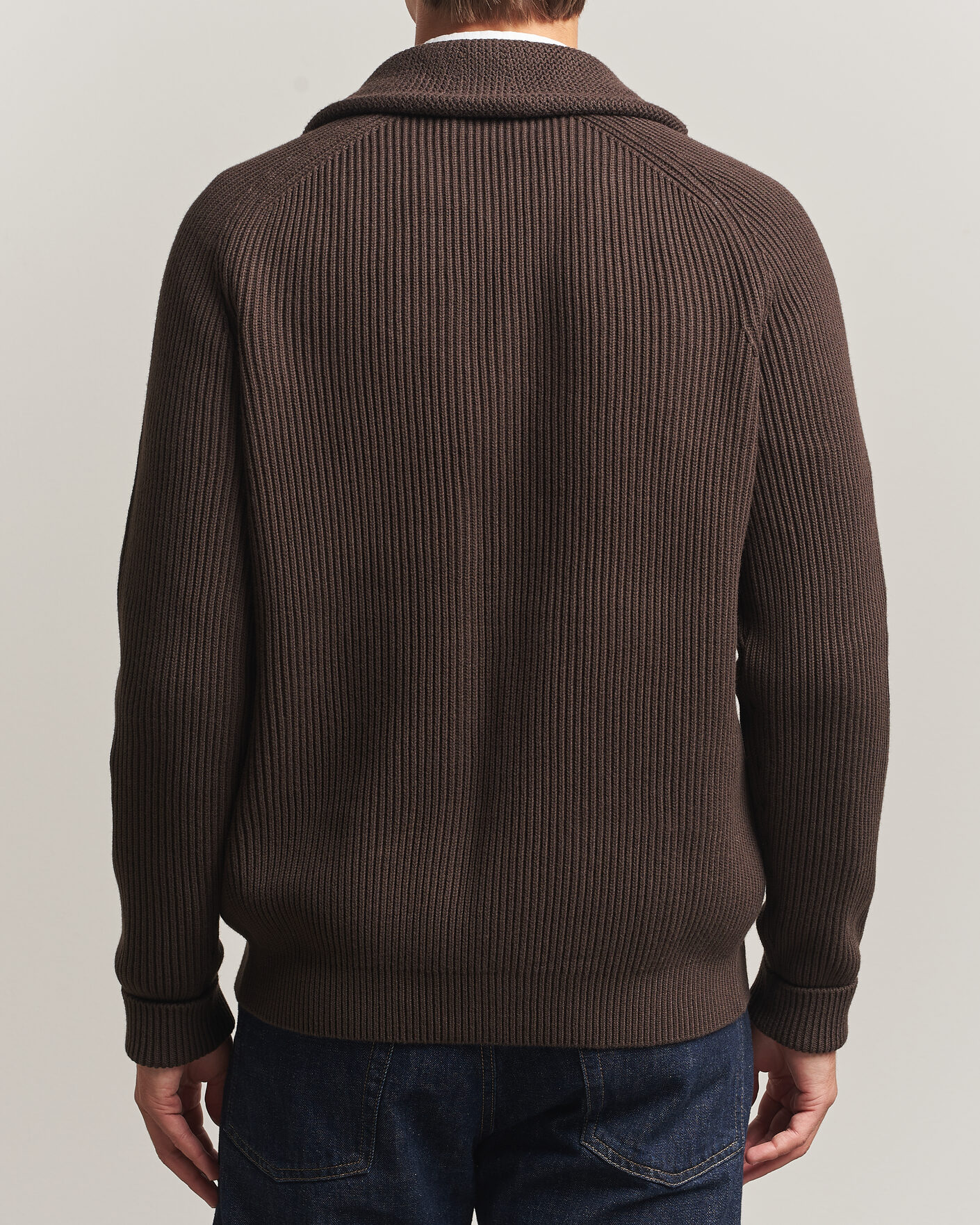 Herre | Gensere | Morris | Brayden Shawl Cardigan Brown