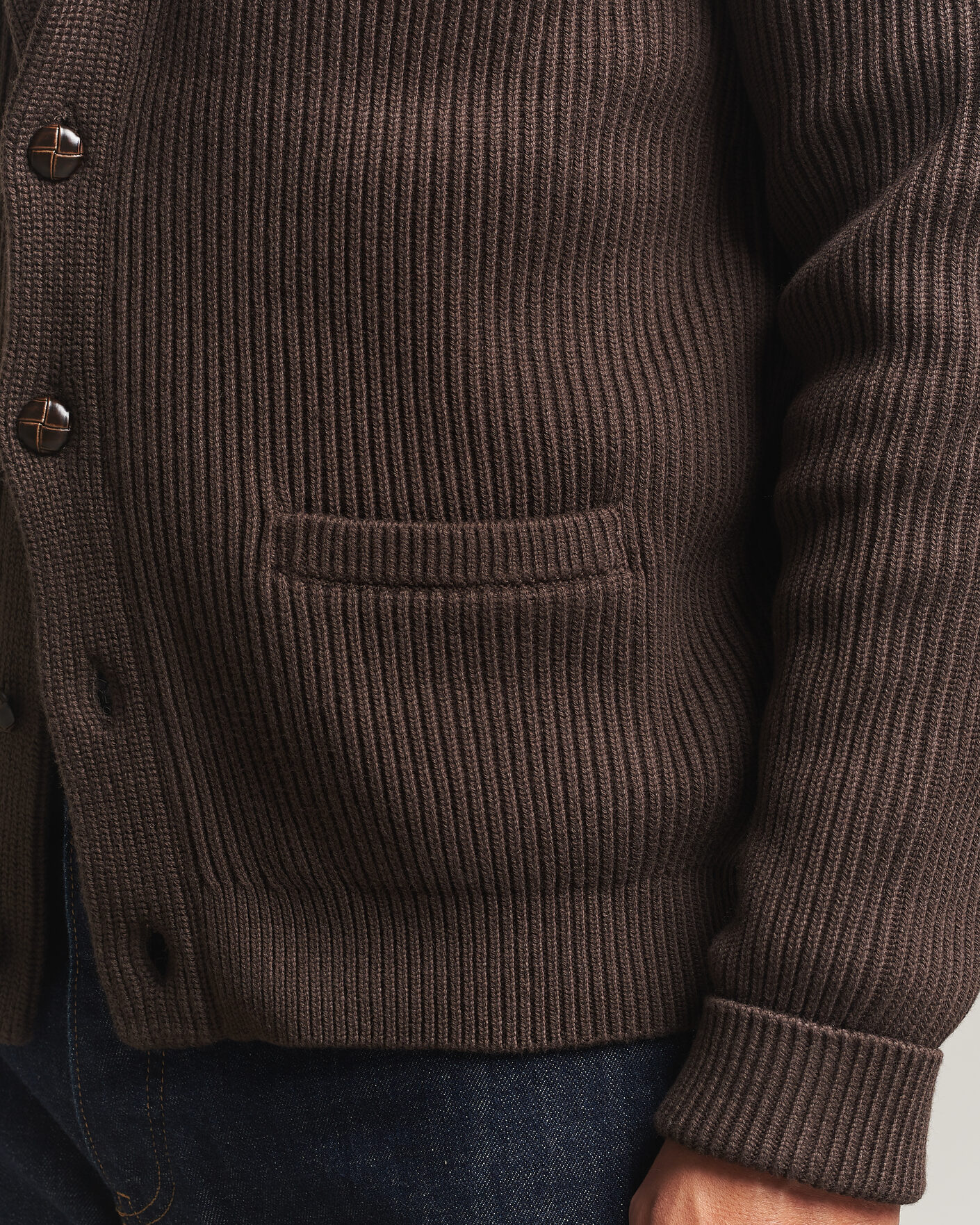 Herre | Gensere | Morris | Brayden Shawl Cardigan Brown