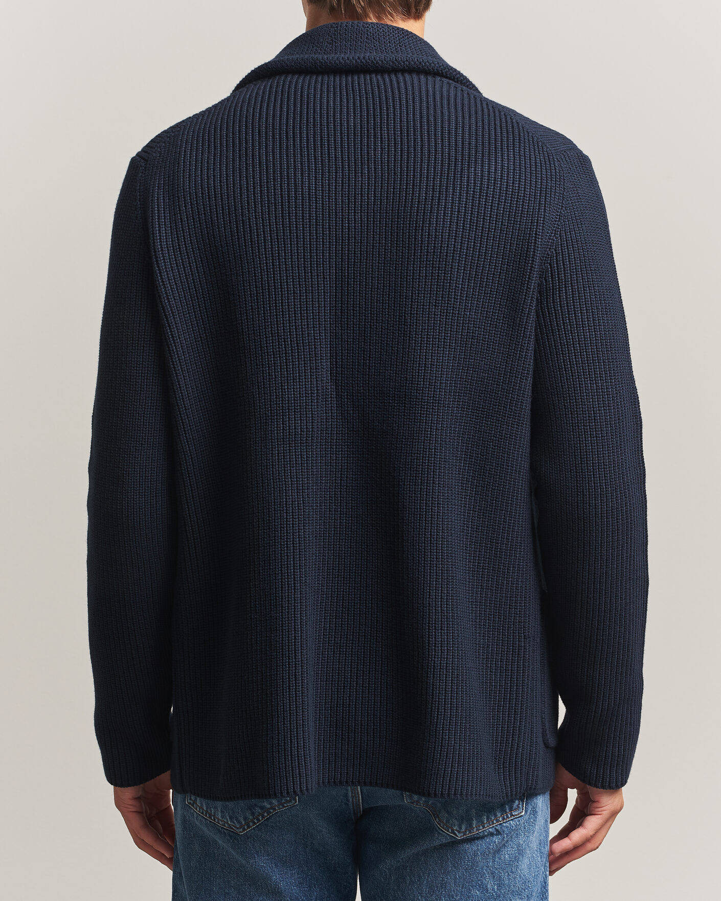 Herre | Gensere | Morris | Brayden DB Shawl Cardigan Navy