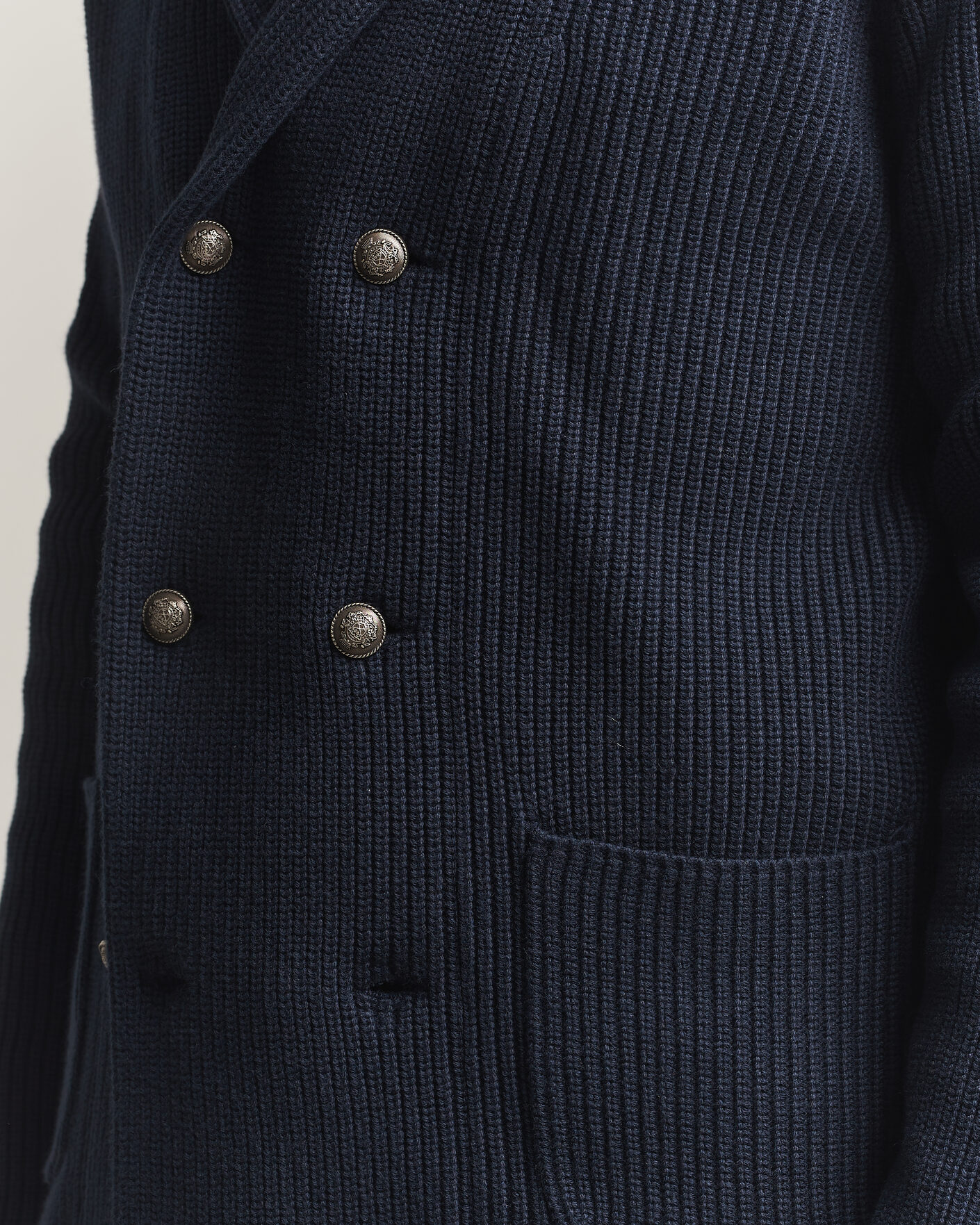 Herre | Gensere | Morris | Brayden DB Shawl Cardigan Navy
