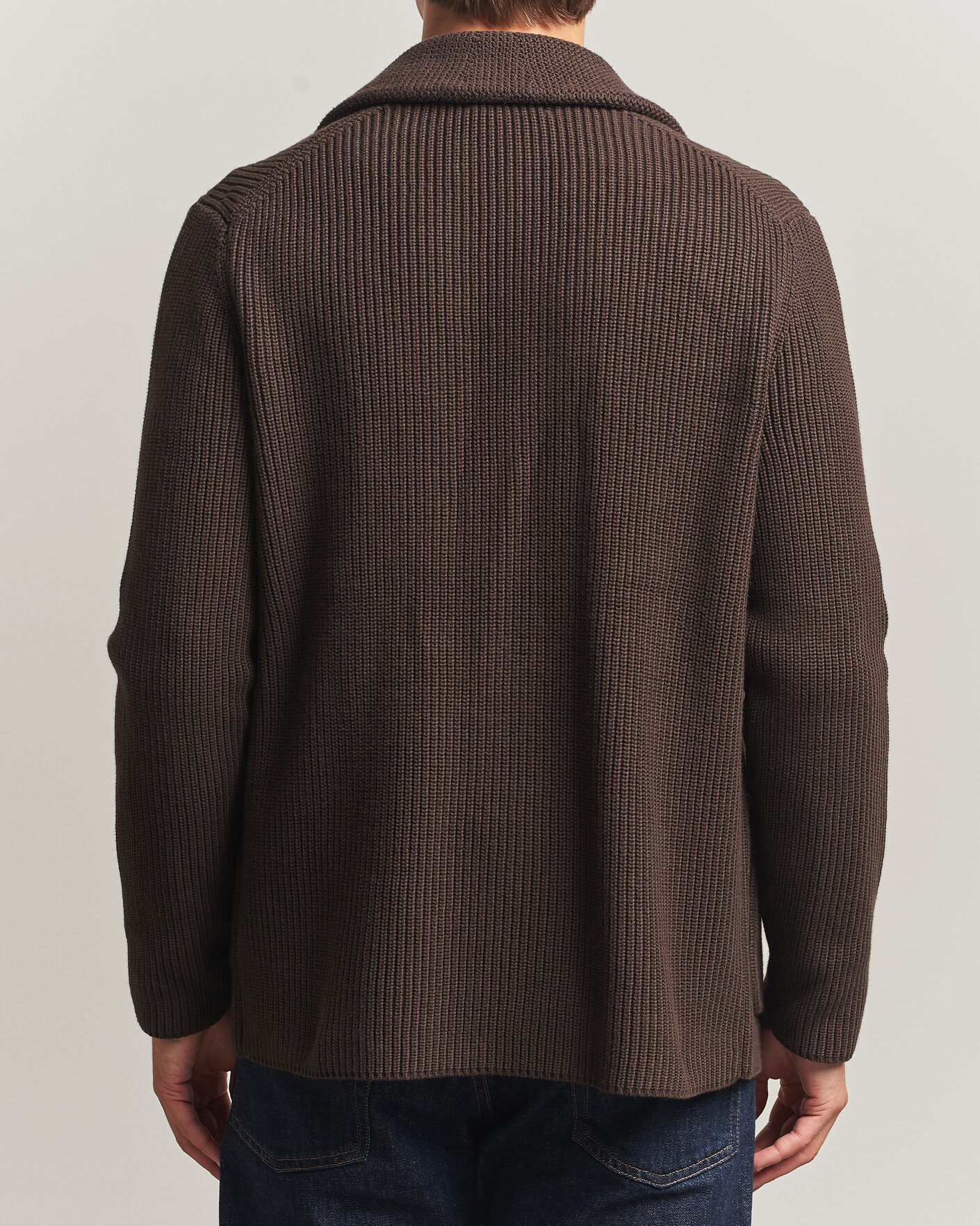 Herre | Gensere | Morris | Brayden DB Shawl Cardigan Brown