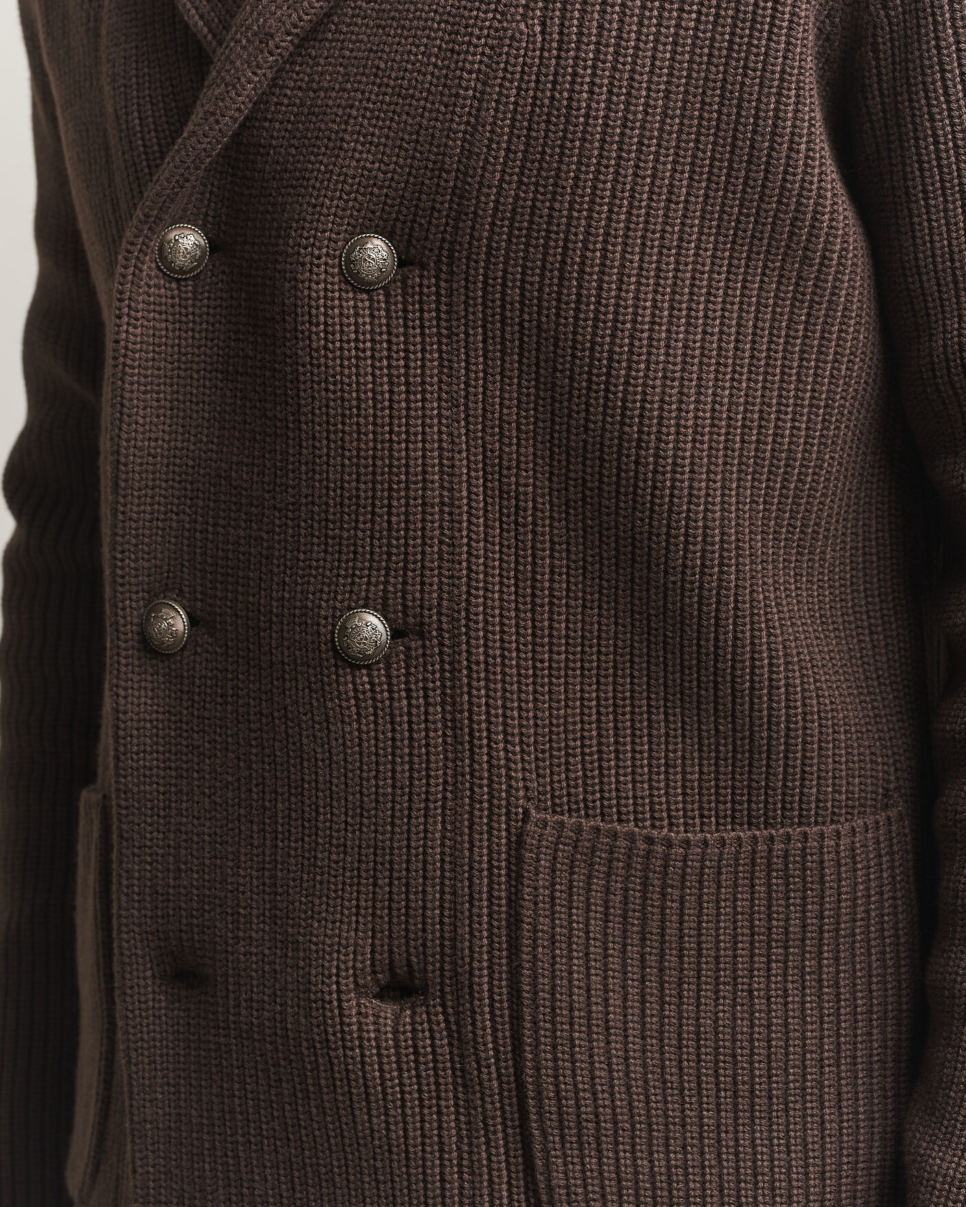 Herre | Gensere | Morris | Brayden DB Shawl Cardigan Brown