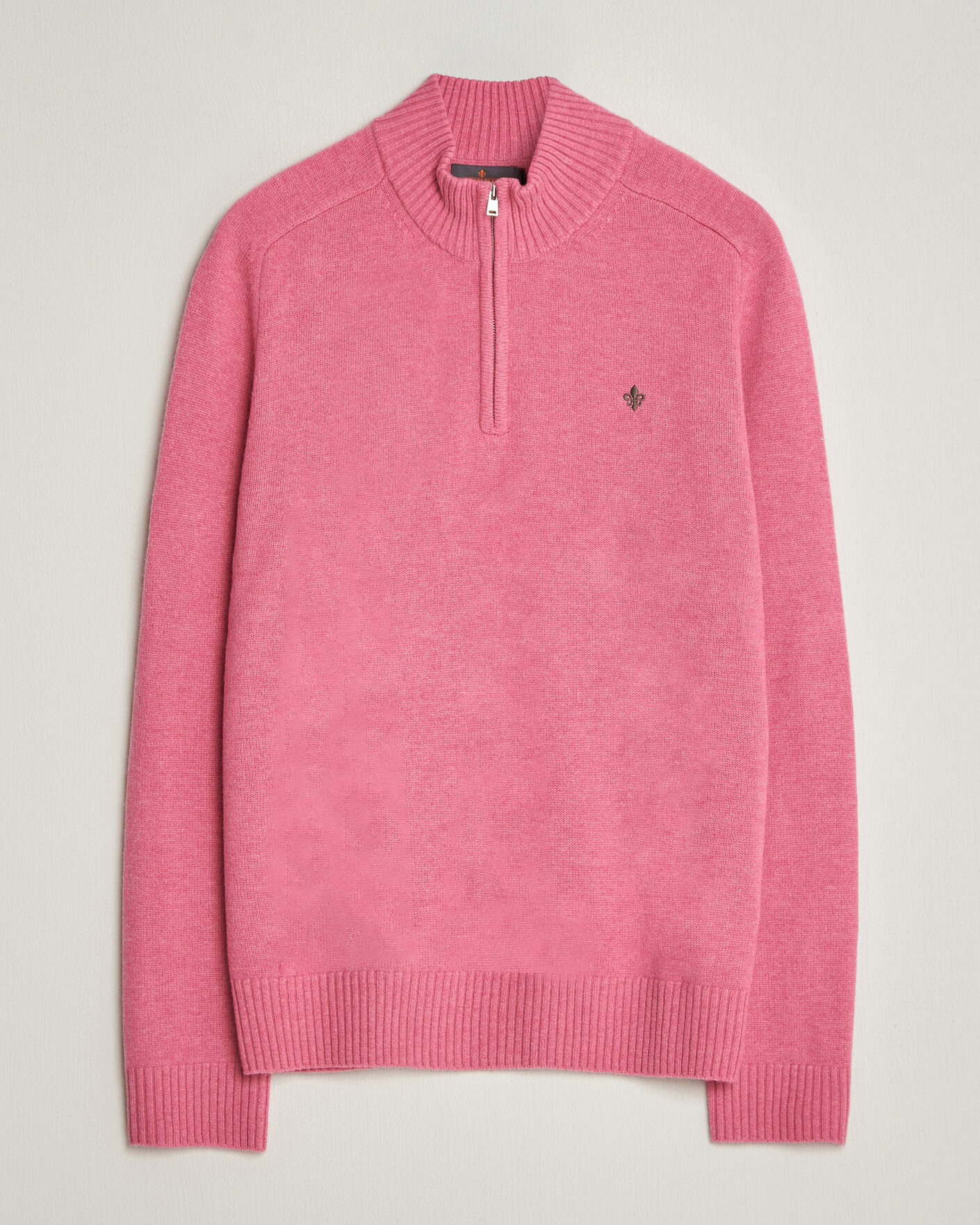 Herre | Gensere | Morris | Hertford Lambswool Half Zip Cerise