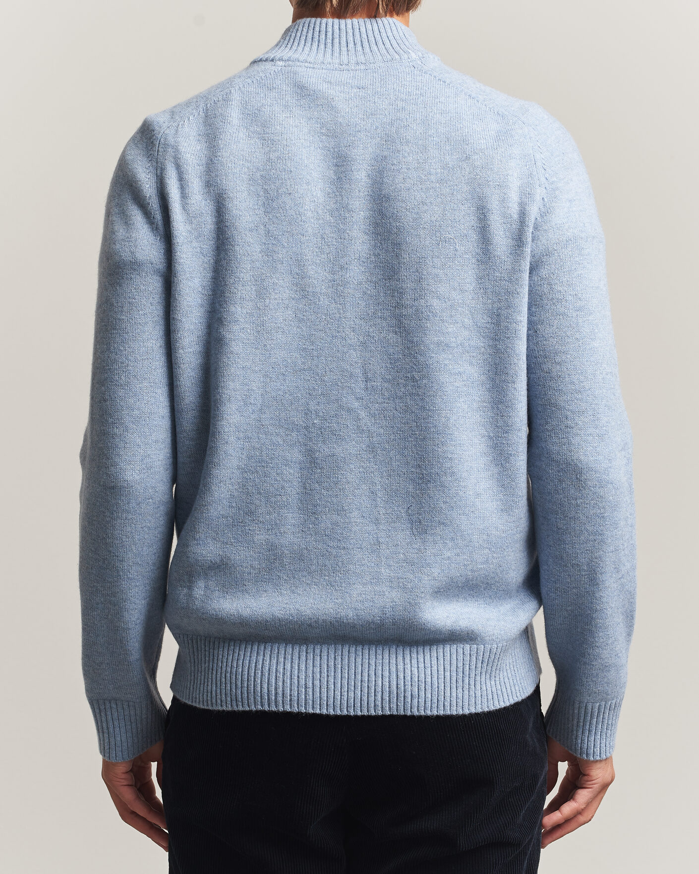 Herre | Gensere | Morris | Hertford Lambswool Half Zip Blue