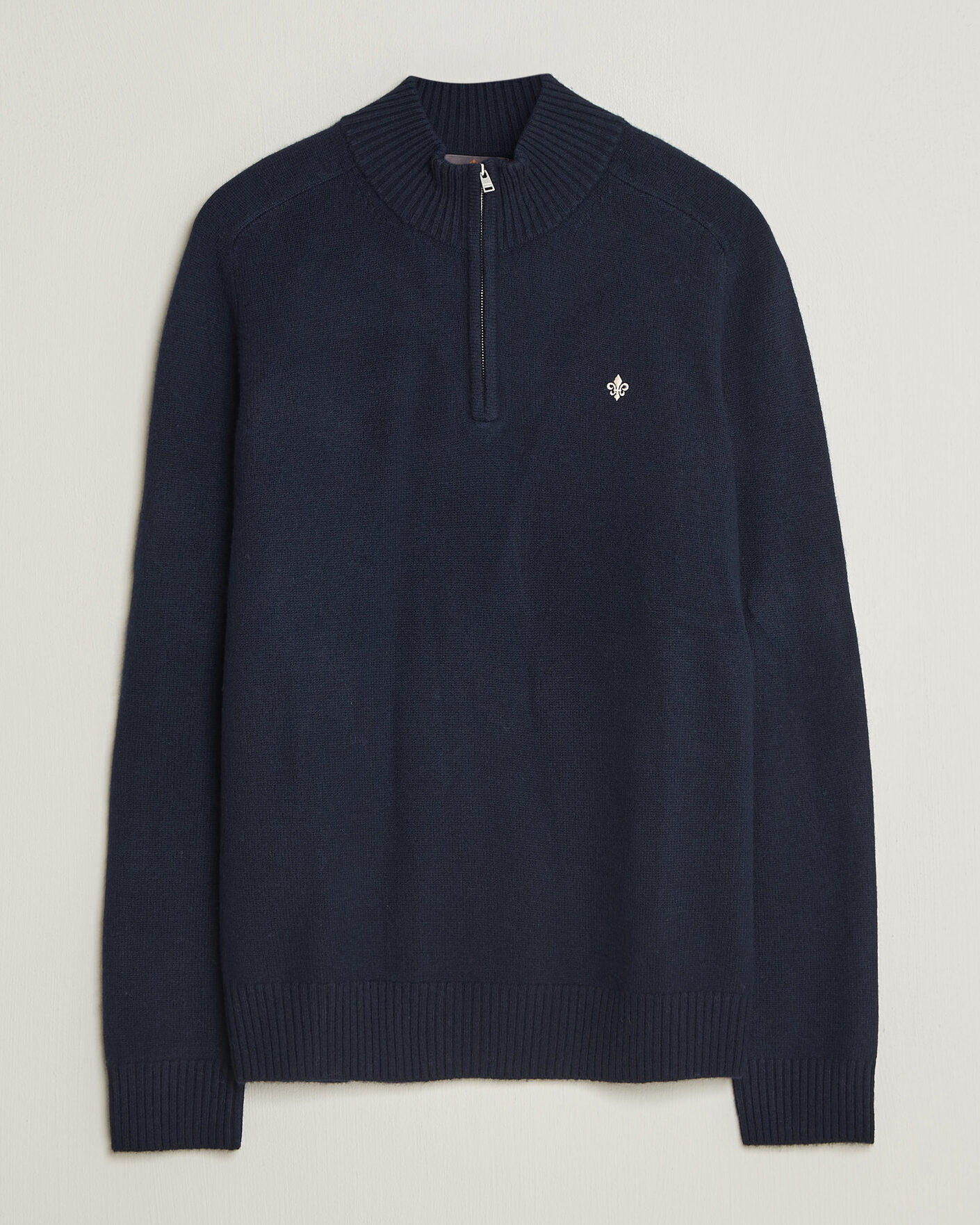 Herre | Gensere | Morris | Hertford Lambswool Half Zip Navy
