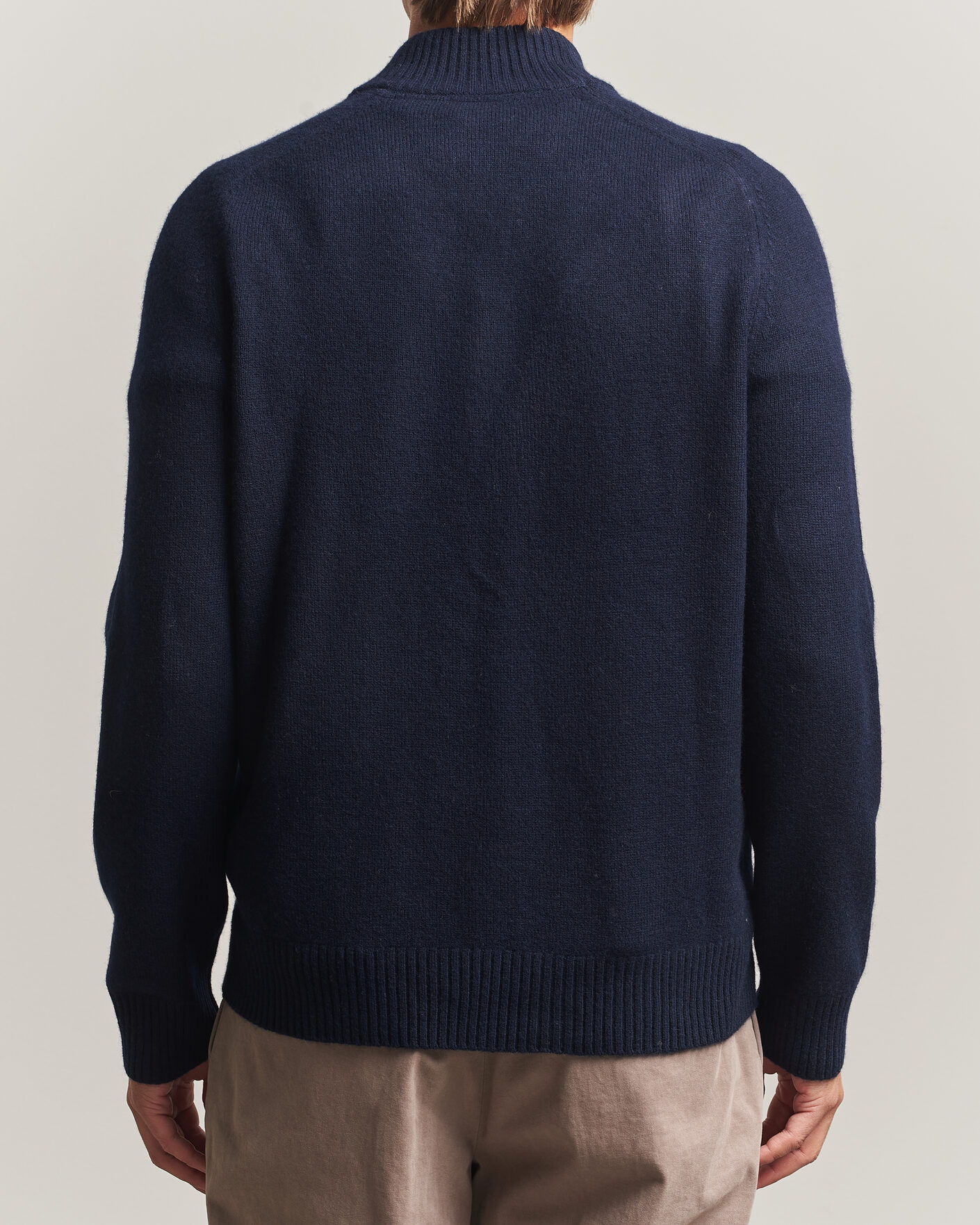 Herre | Gensere | Morris | Hertford Lambswool Half Zip Navy