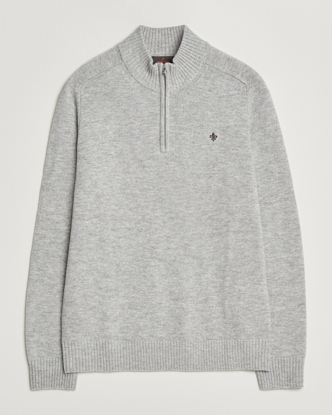 Herre | Gensere | Morris | Hertford Lambswool Half Zip Grey