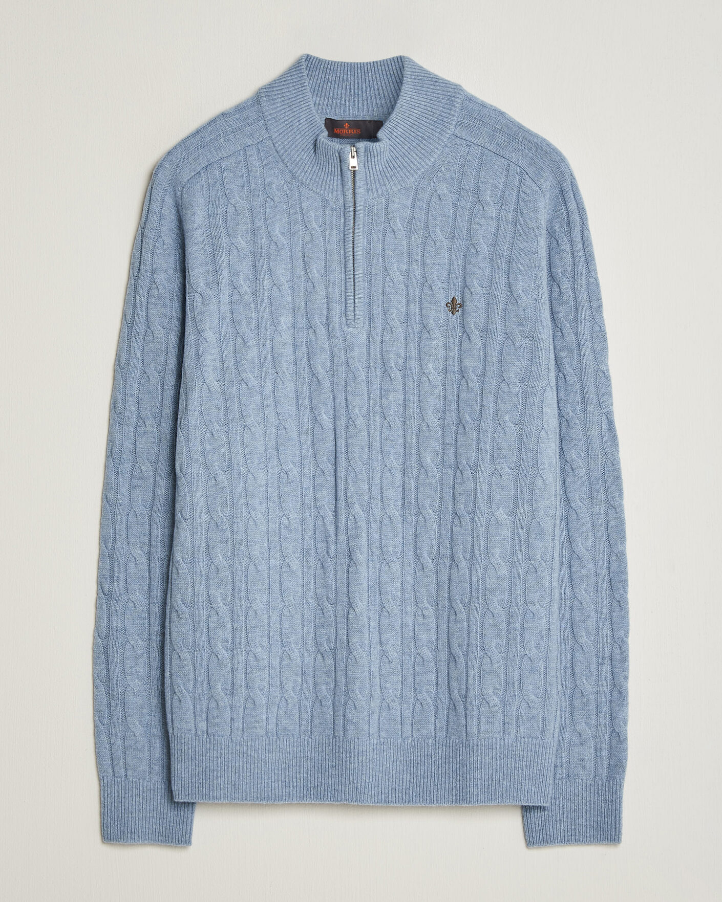 Herre | Gensere | Morris | Hertford Cable Half Zip Blue
