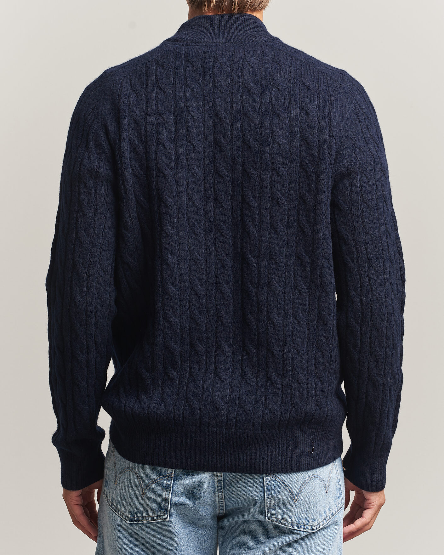 Herre | Gensere | Morris | Hertford Cable Half Zip Navy