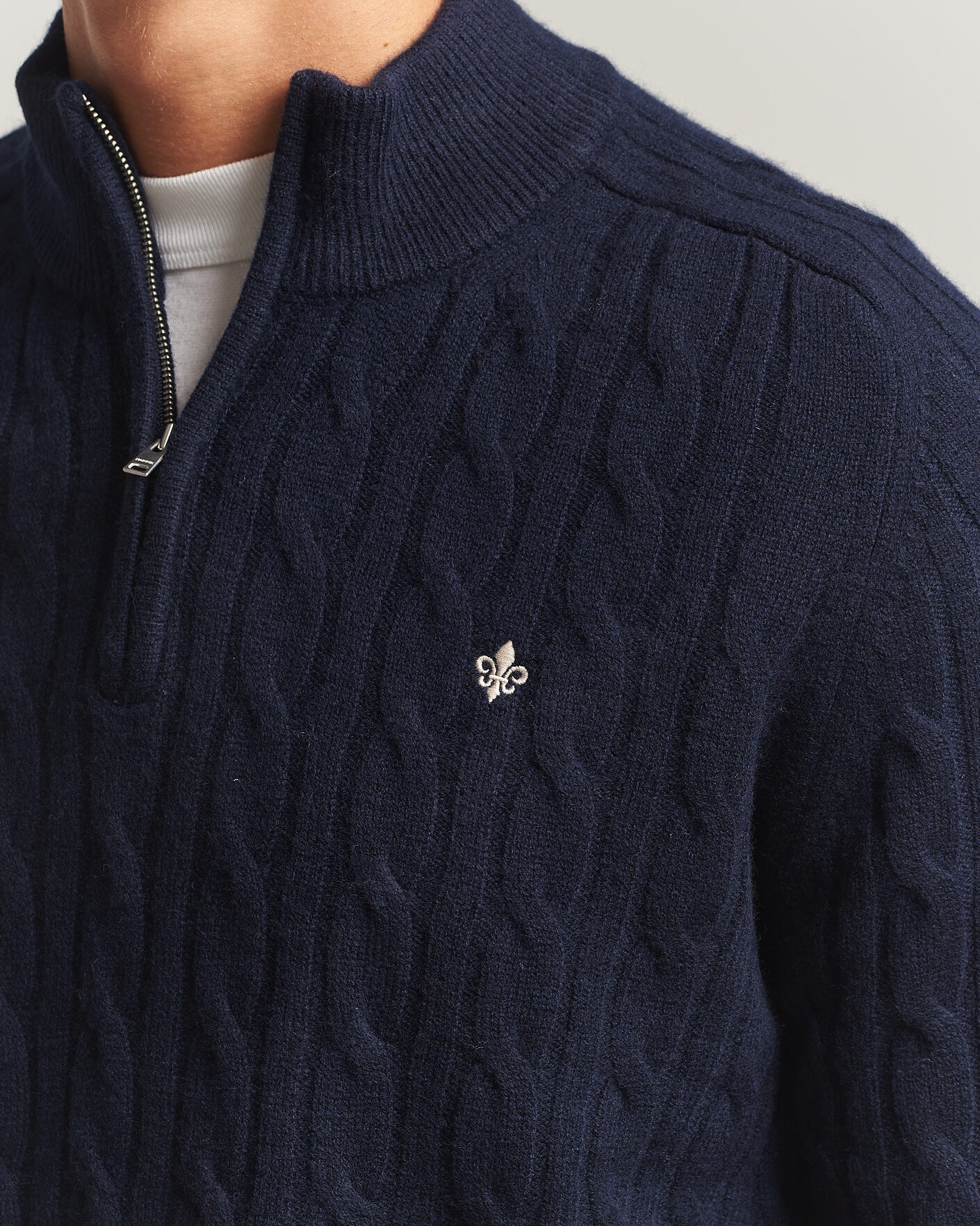 Herre | Gensere | Morris | Hertford Cable Half Zip Navy