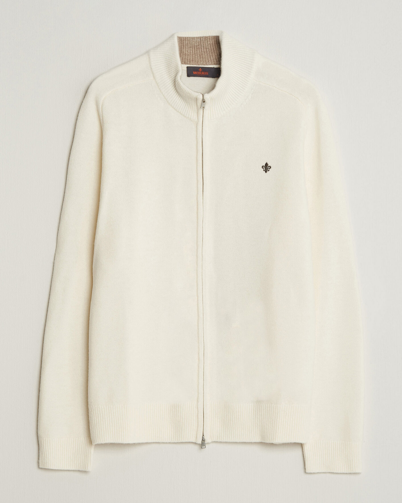 Herre | Gensere | Morris | Hertford Zip Cardigan Off White