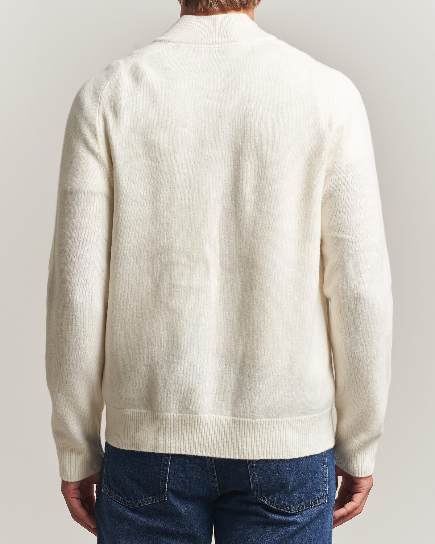 Herre | Gensere | Morris | Hertford Zip Cardigan Off White