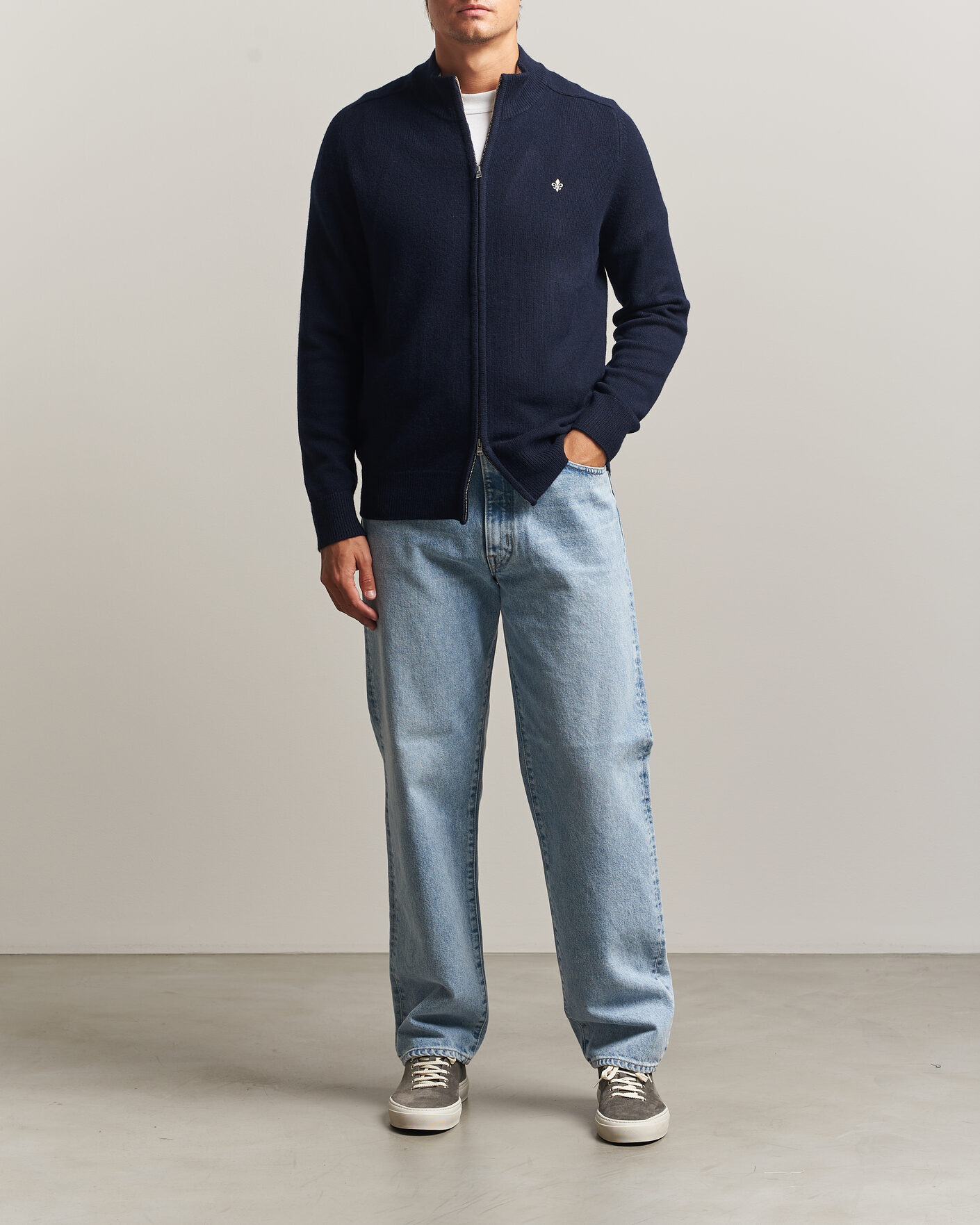 Herre | Gensere | Morris | Hertford Zip Cardigan Navy