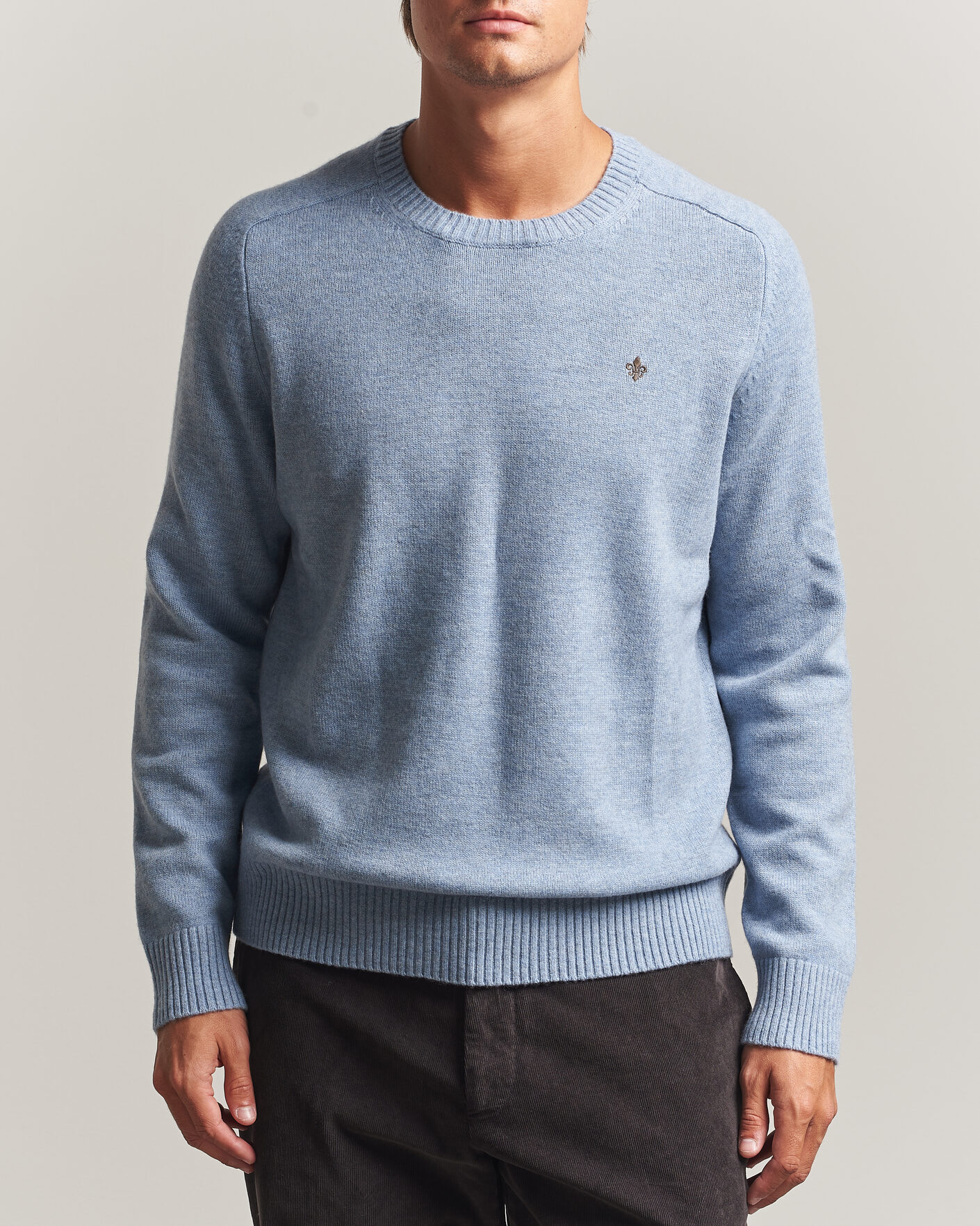 Herre | Gensere | Morris | Hertford Lambswool Crew Neck Blue