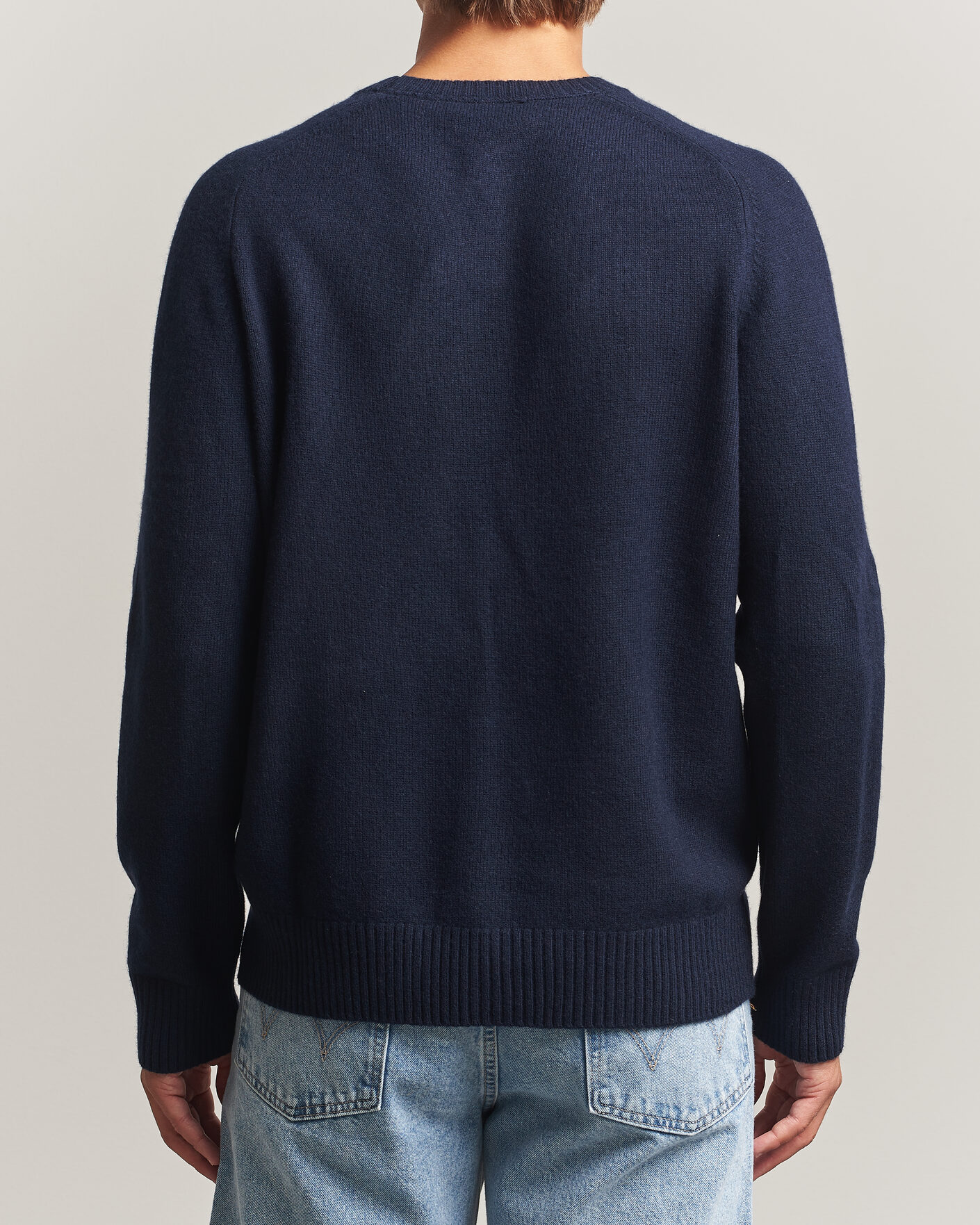 Herre | Gensere | Morris | Hertford Lambswool Crew Neck Navy