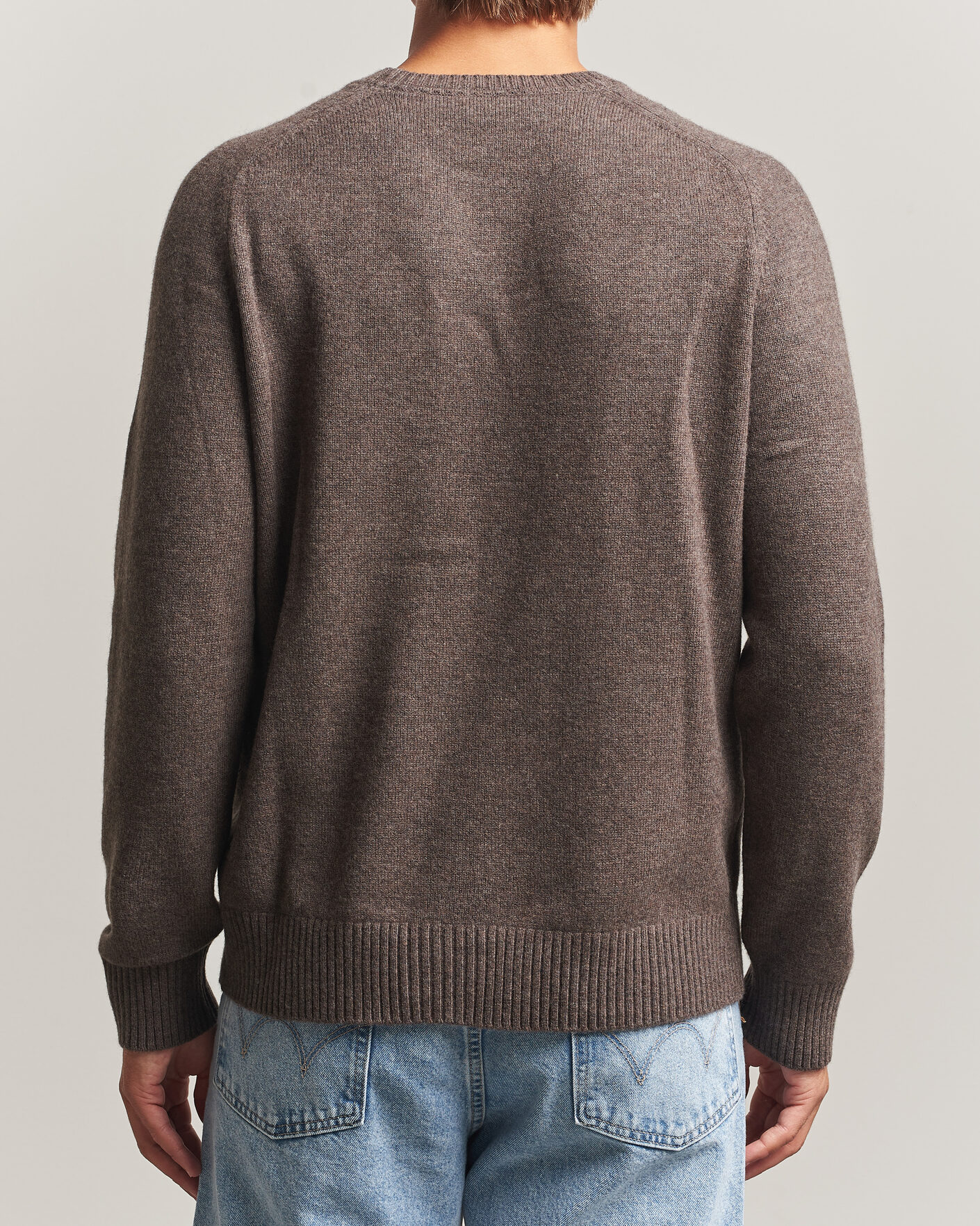 Herre | Gensere | Morris | Hertford Lambswool Crew Neck Brown