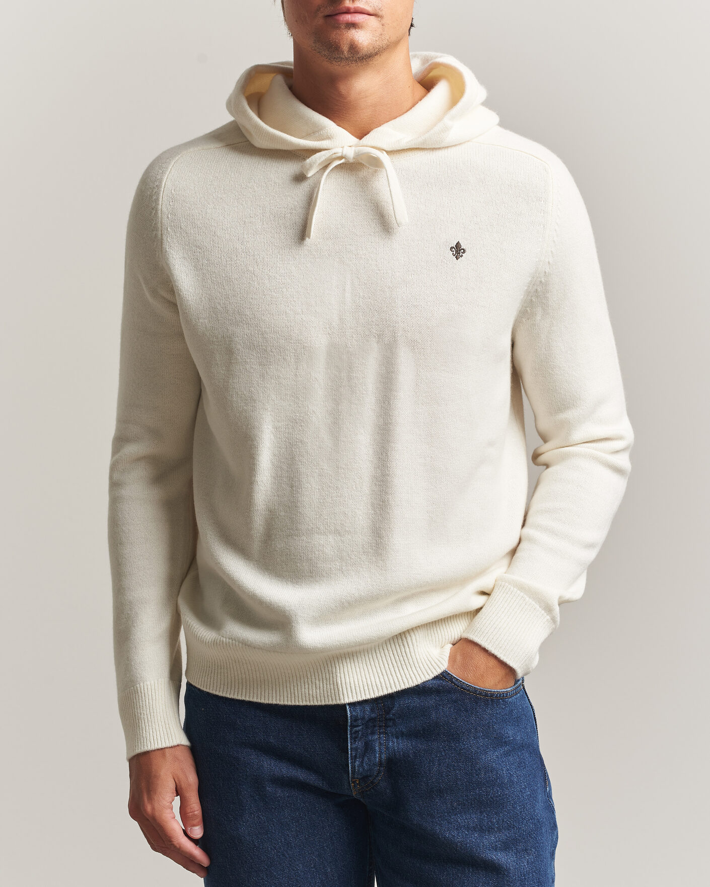 Herre | Gensere | Morris | Hertford Lambswool Hoodie Off White