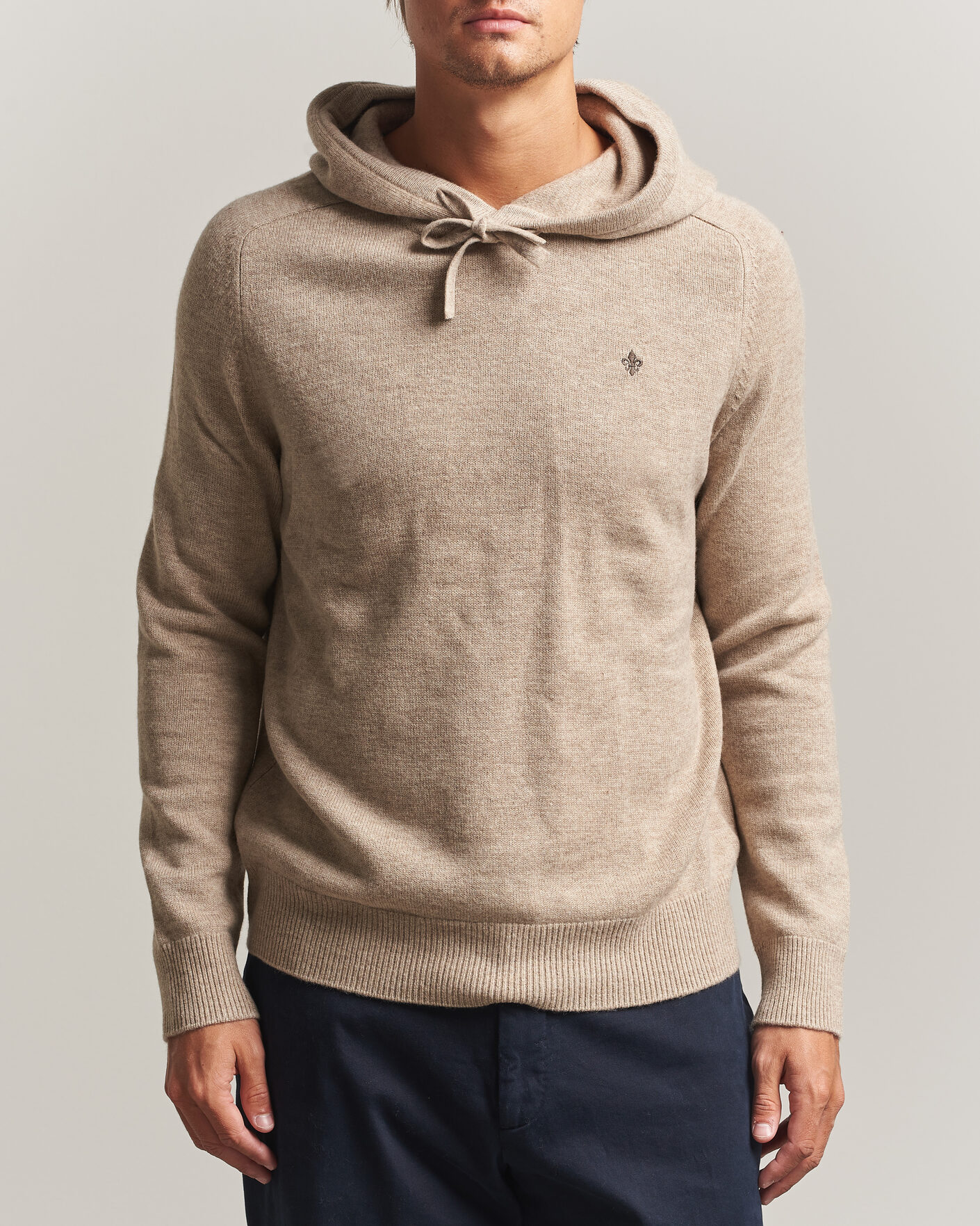 Herre | Gensere | Morris | Hertford Lambswool Hoodie Khaki