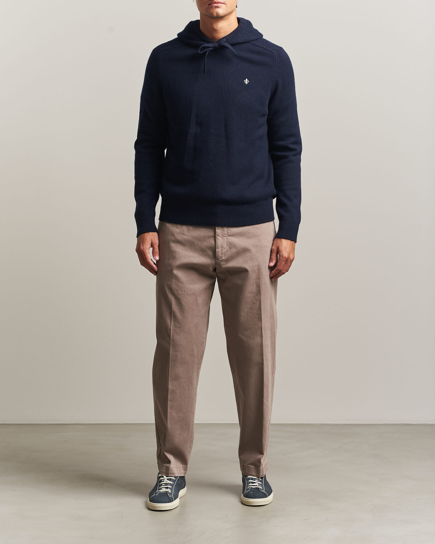 Herre | Gensere | Morris | Hertford Lambswool Hoodie Navy