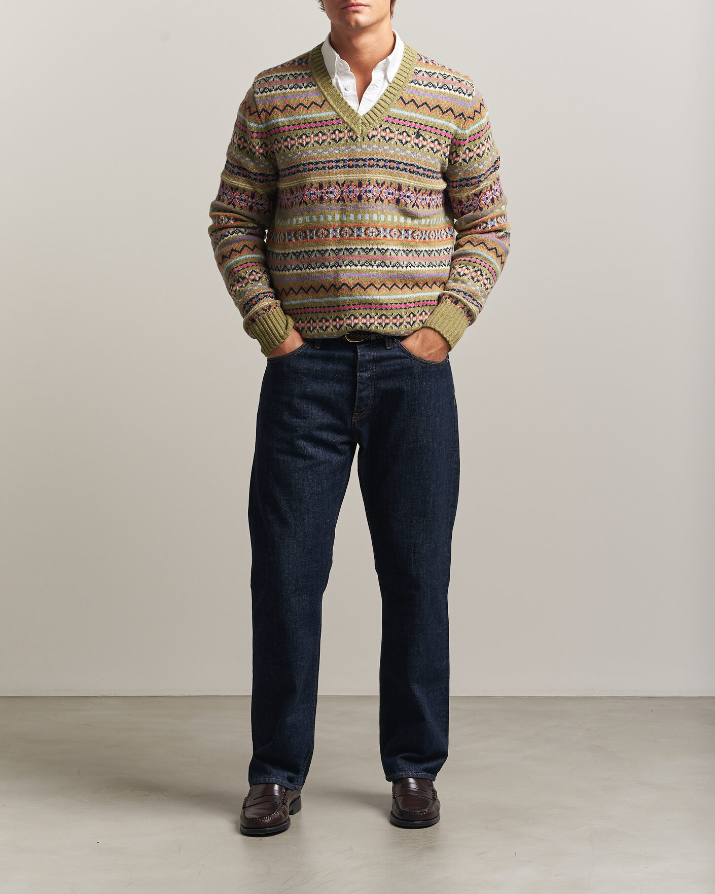 Herre | Gensere | Morris | Tavish V-Neck Olive