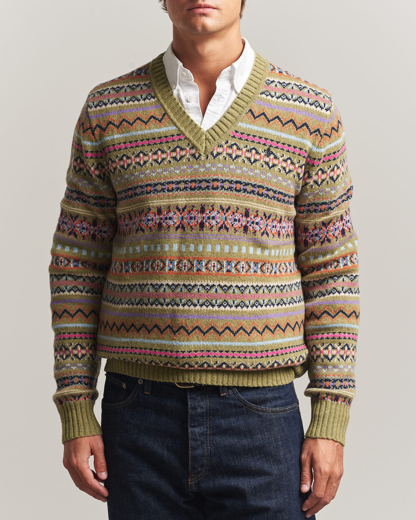 Herre | Gensere | Morris | Tavish V-Neck Olive