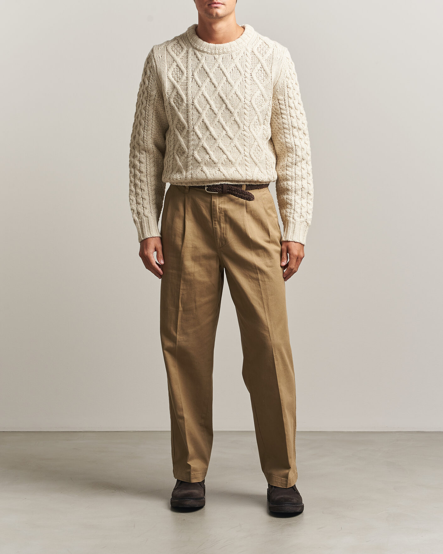 Herre | Gensere | Morris | Ramsey Cable Sweater Off White