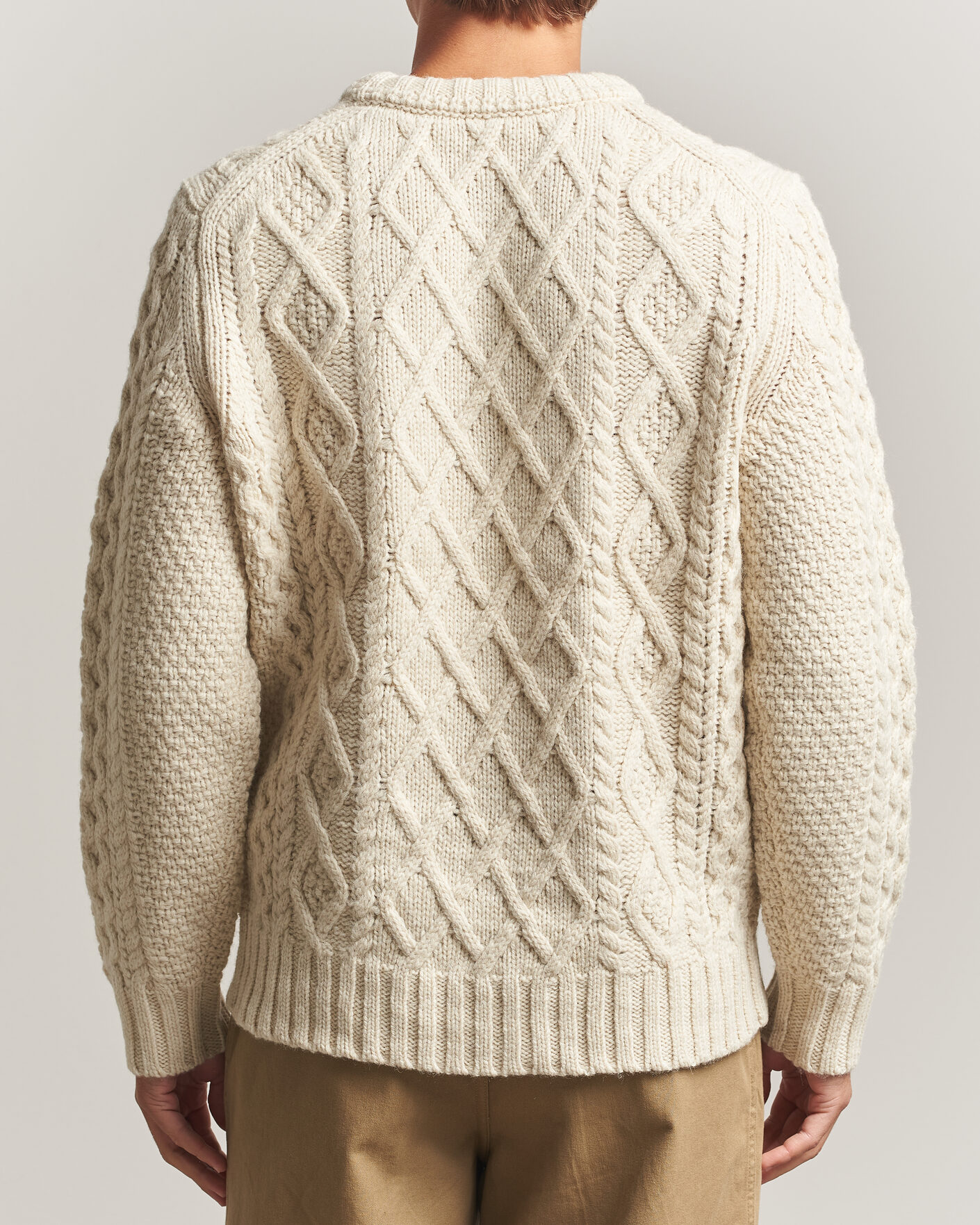 Herre | Gensere | Morris | Ramsey Cable Sweater Off White