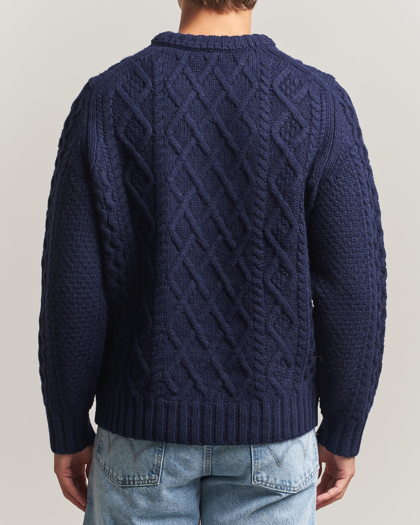 Herre | Gensere | Morris | Ramsey Cable Sweater Navy