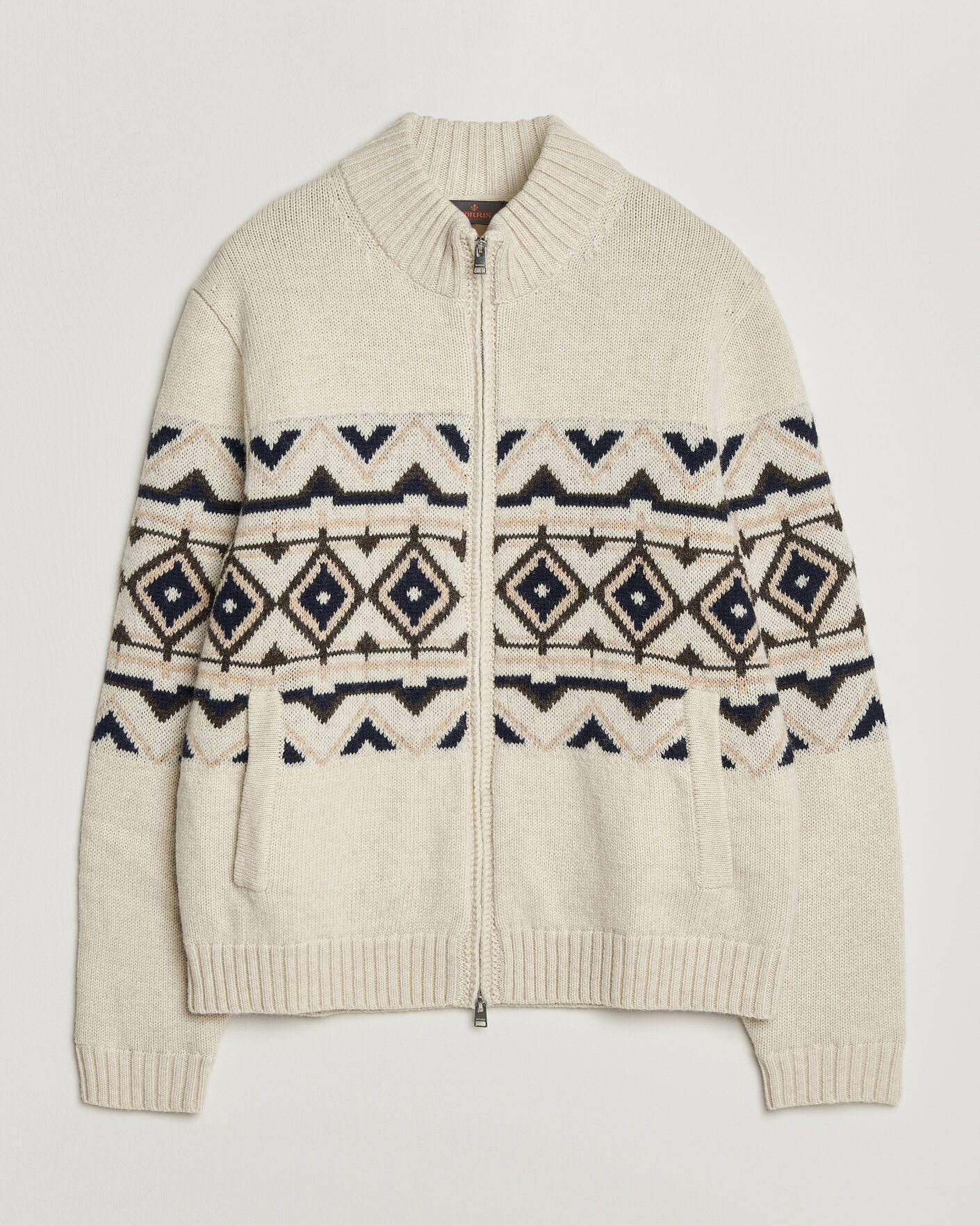 Herre | Gensere | Morris | Hadley Zip Cardigan Off White