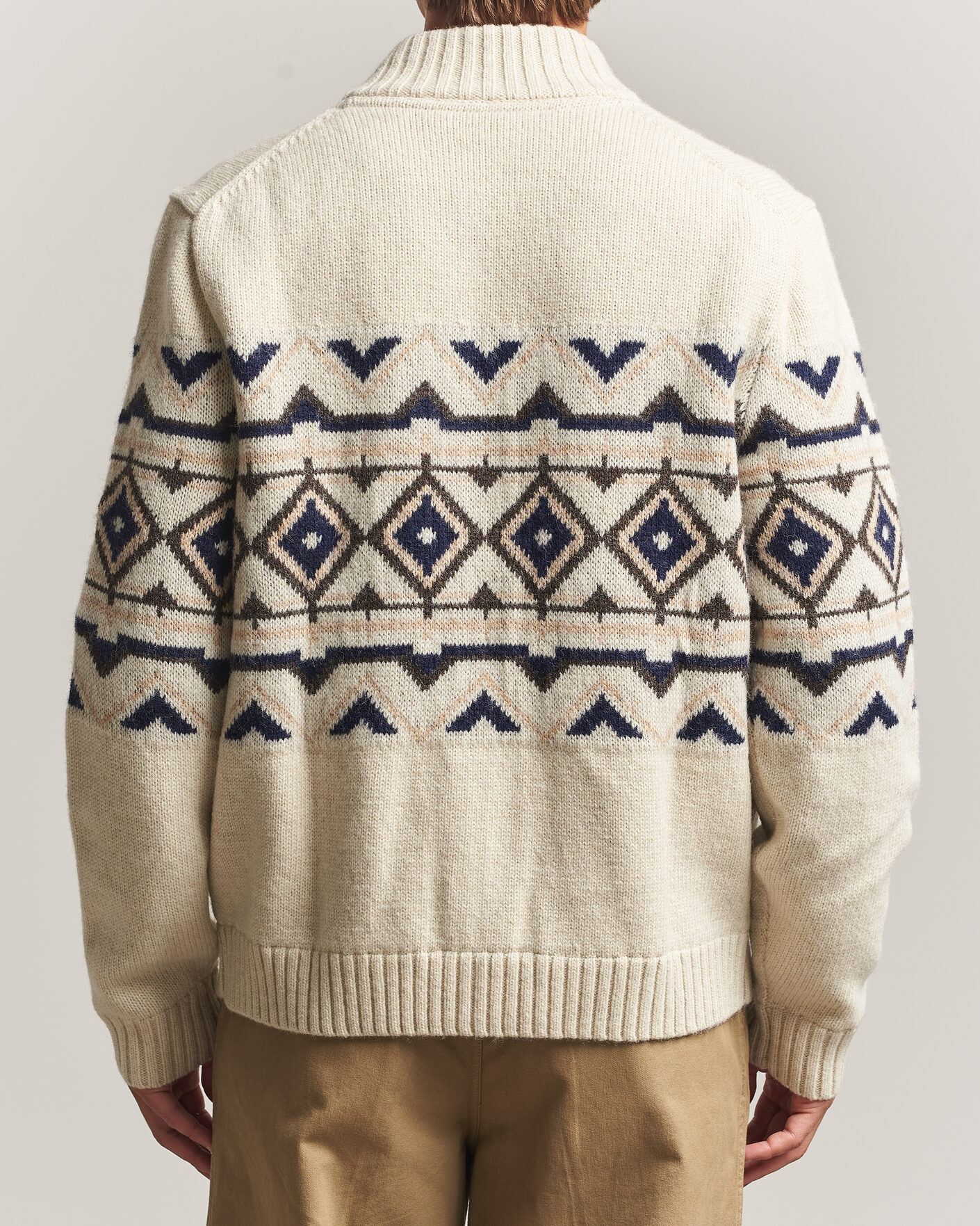 Herre | Gensere | Morris | Hadley Zip Cardigan Off White
